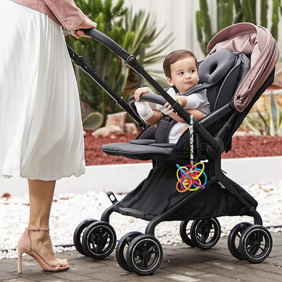 Cordino Per Passeggino, 6 Pezzi Guinzaglio Per Cinturino Giocattolo Per Bambini Cordino Baby Toy Strap Cinturino Per Passeggino Regolabile Regolabili Per Passeggini, Seggioloni