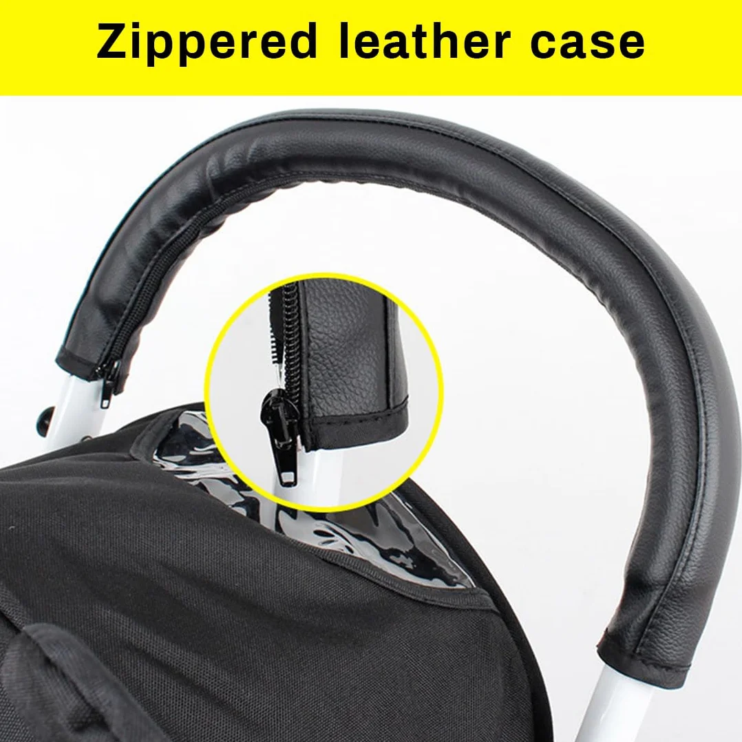 1 Pcs KIDS Copri maniglia ringhiera, copri maniglia passeggino, copri passeggino, Copri maniglia passeggino, Passeggino Individuale - Lunghezza 58 cm, Larghezza 10-12 cm Nero