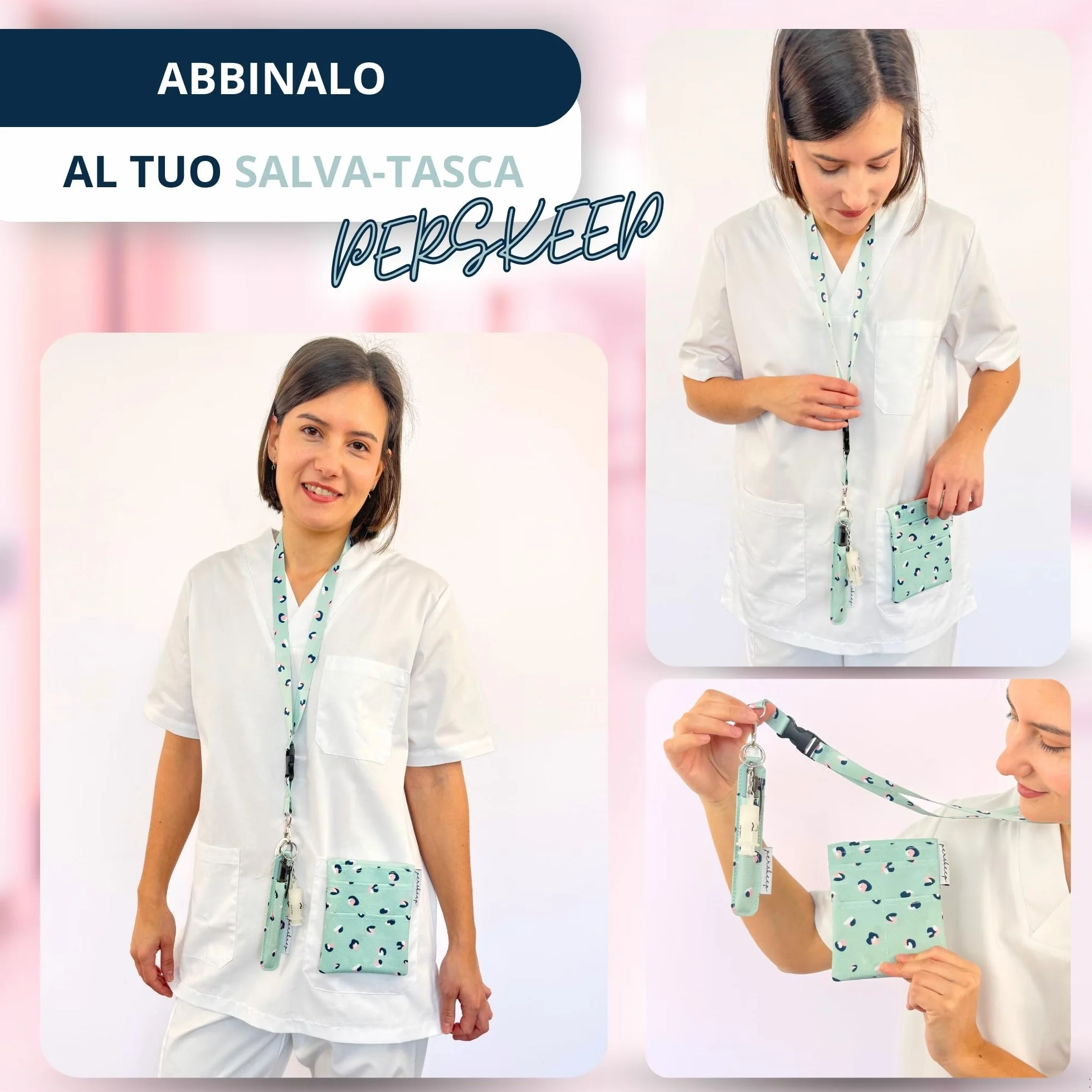 Porta badge infermiere | infermiere accessori | rompifiala infermiera | apri fiale di vetro infermiere | porta penne infermieri da tasca | portachiavi infermiera | regalo infermiera