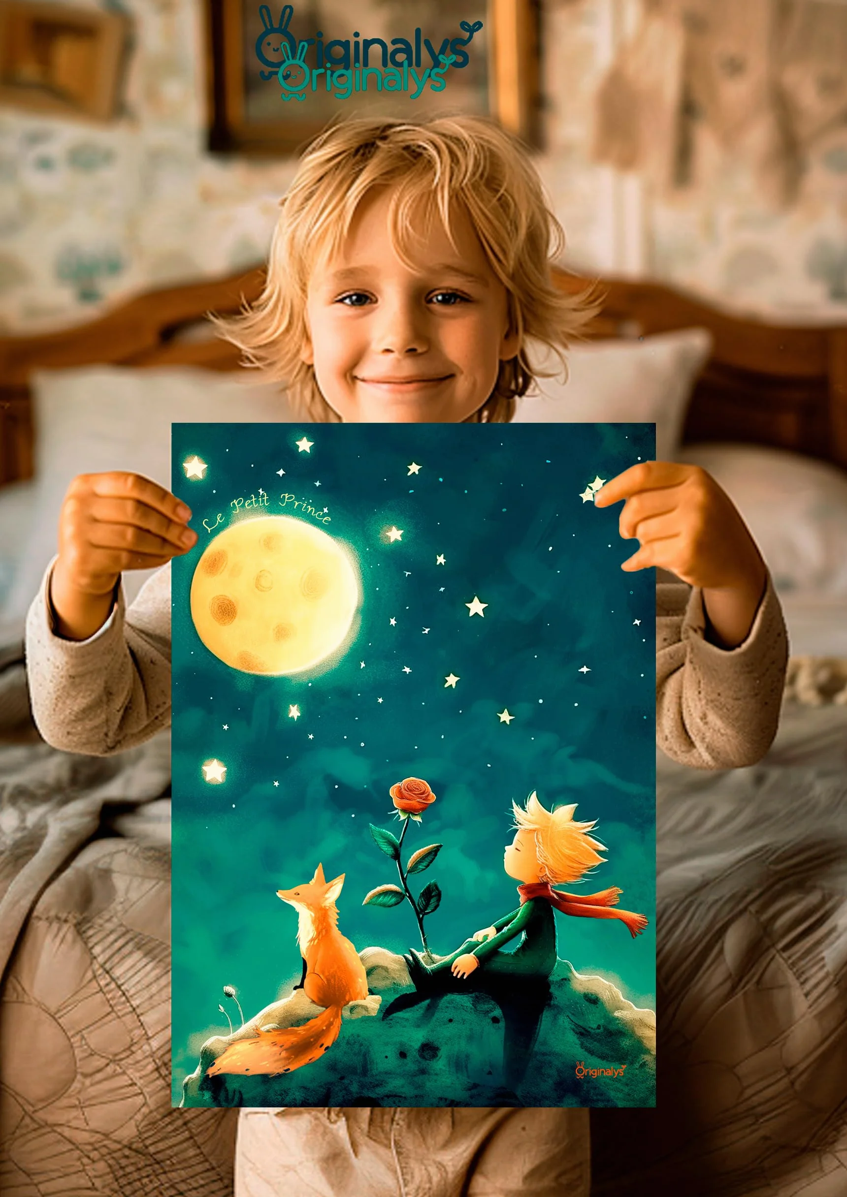 Originalys Il Piccolo Principe - Poster Decorativo A3 per Cameretta dei Bambini, Ragazza e Ragazzo - Idea Regalo, Decorazione da Parete (Cornice Non Inclusa)