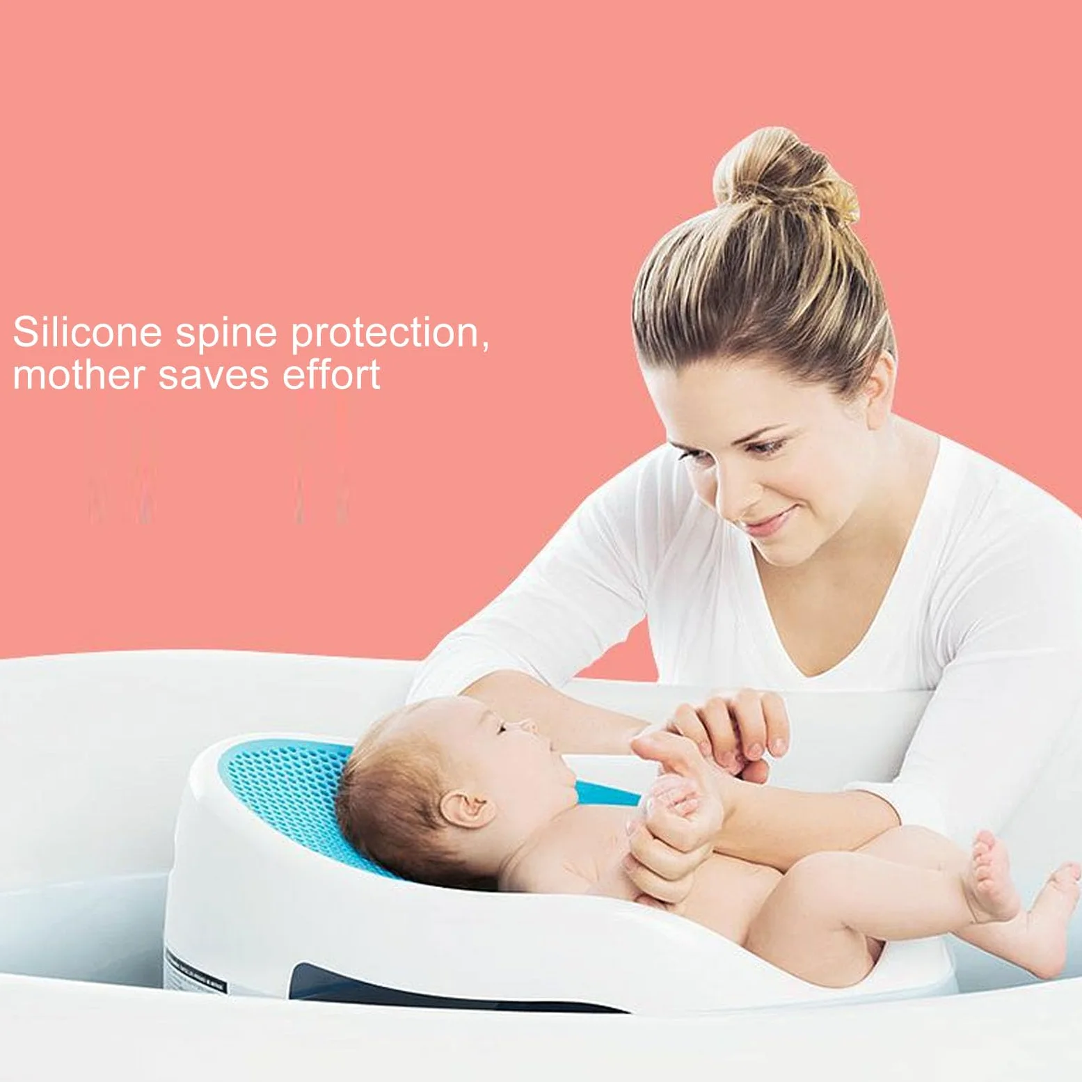 Supporto per Bagnetto, Supporto per Bagnetto in Silicone Morbido TPE, Supporto per Vasca da Bagno per Vasca da Bagno, Staffa di Supporto Sdraiata Comoda e per Neonati