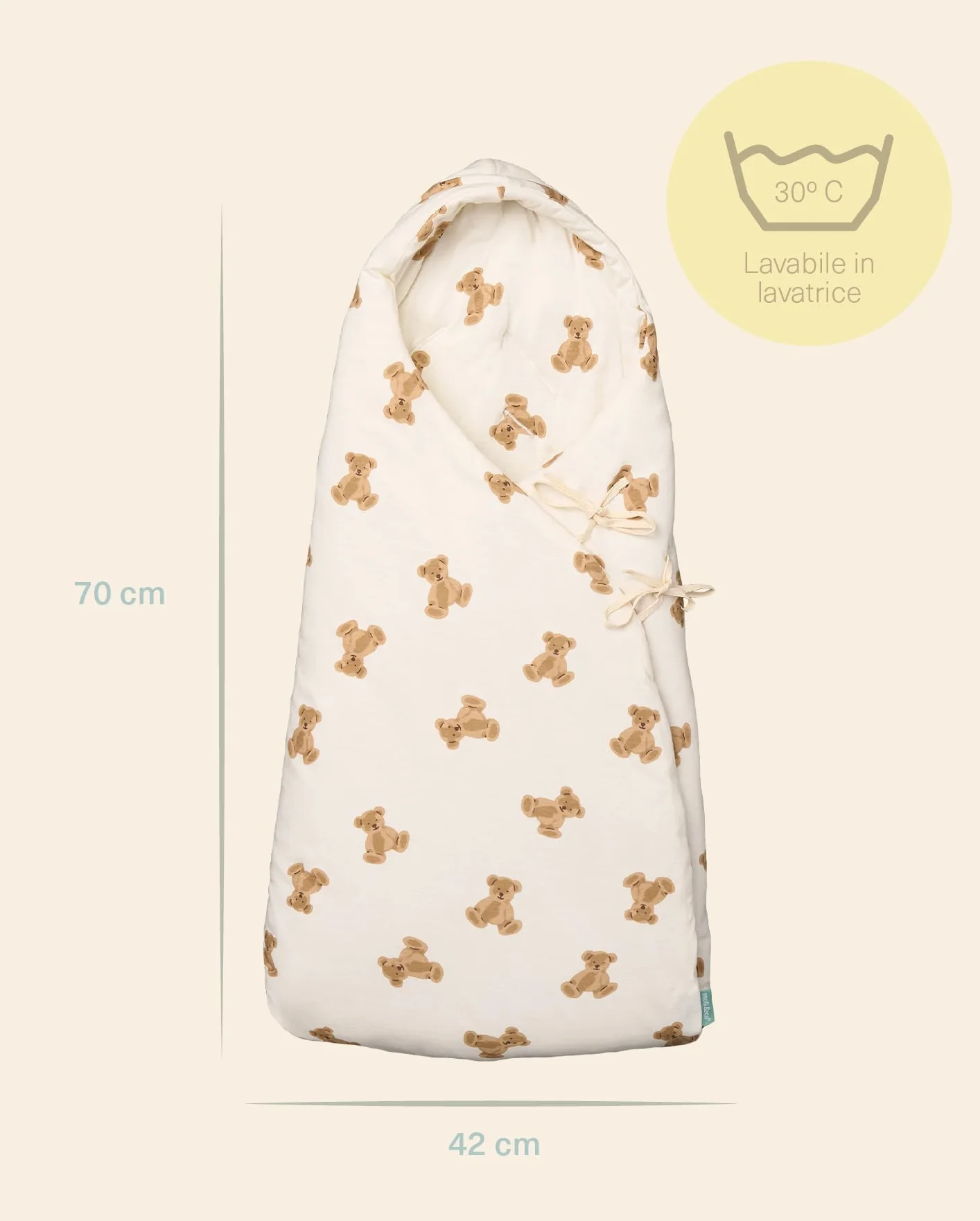 molis&co - Sacco Passeggino Invernale, Primavera e Autunno TOG 2.5 - Coperte Passeggino Universale - 100% Sacco Termico Cotone (OEKO-TEX 100) - Sacco a Pelo