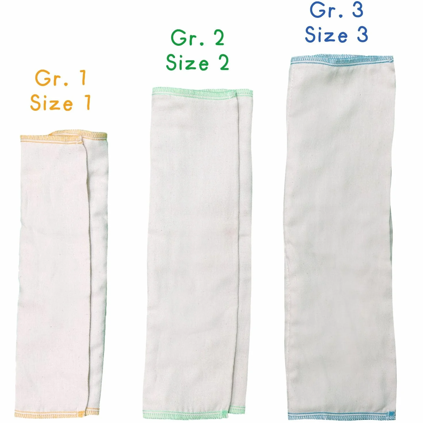 avo + cado Cotone biologico Prefolds, taglia 3 – 10 pezzi, adatto in taglia unica e XL, per pannolini di stoffa, 100% cotone Öko-Tex non sbiancato