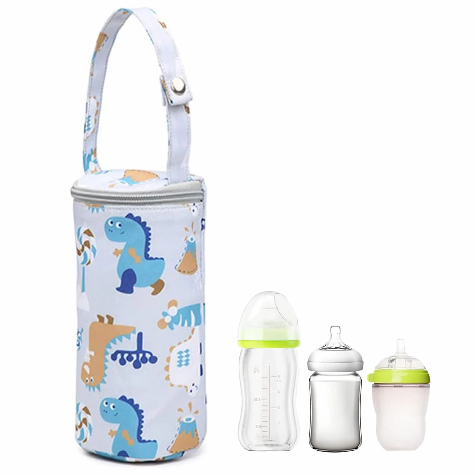 Esenlong Porta bottiglie d'acqua, bottiglia d'acqua per bambini, borsa isolante, porta bottiglia per latte, borsa termica da appendere per bottiglia d'acqua per bambini