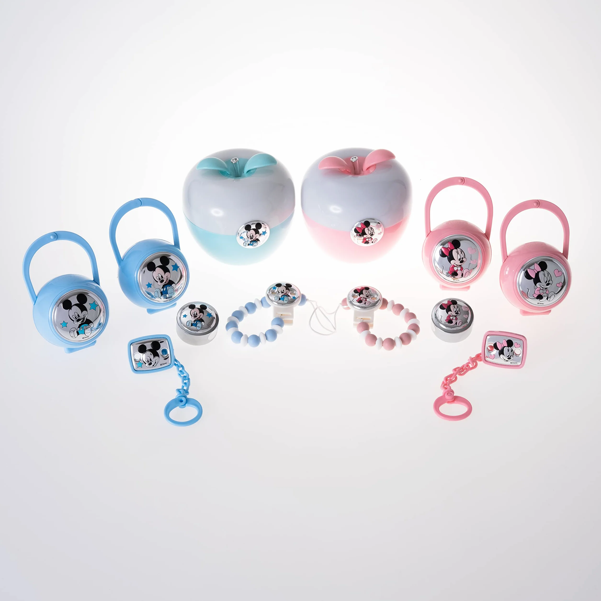 Valenti Argenti - Disney Topolino - Clip Ciuccio, Catenella Portaciuccio con Box in Argento