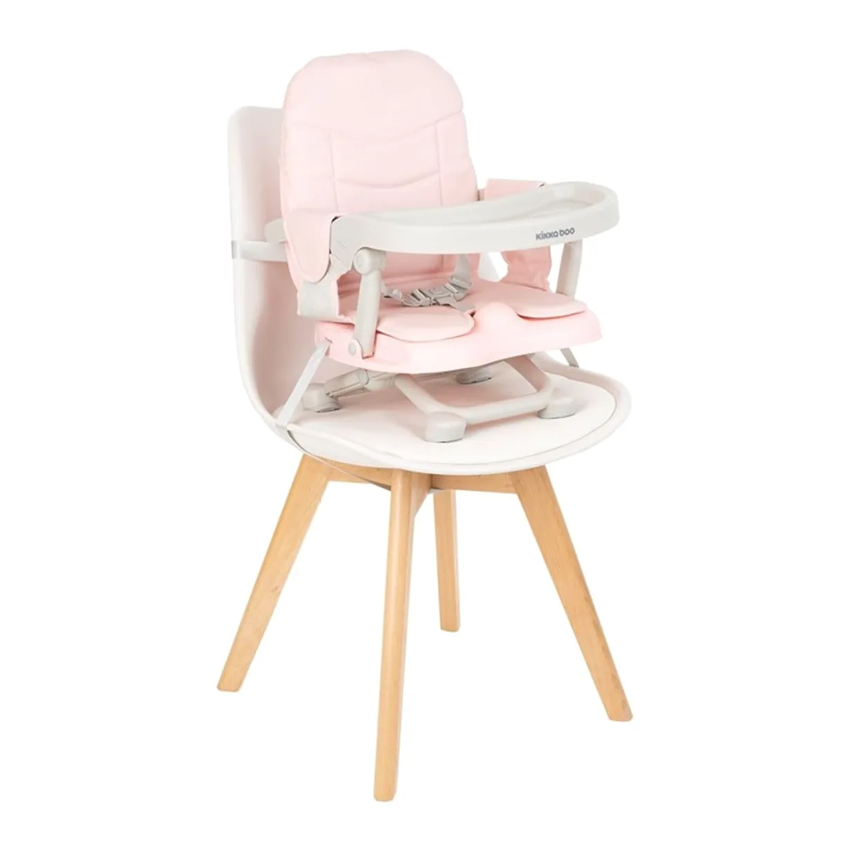 Kikkaboo, Pappo Booster seat, tavolo, pieghevole, cintura di sicurezza, colori:rosa