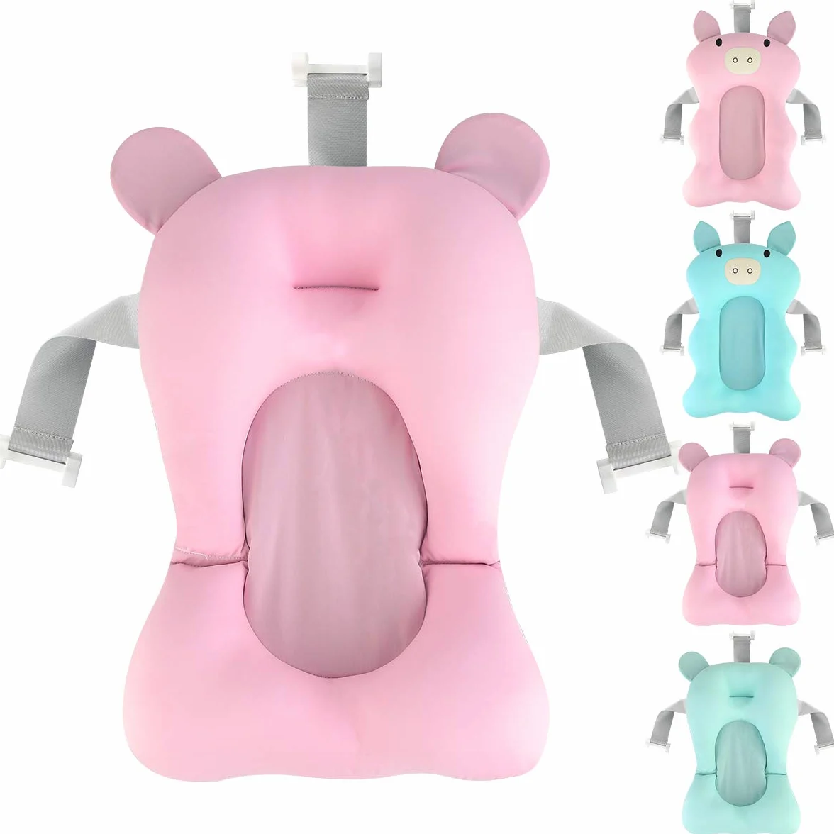 Josopa Imbottitura per Vasca da Bagno per Bambini e Neonati, Antisdrucciolo, Cuscino e Lettino Galleggiante per Baby Shower