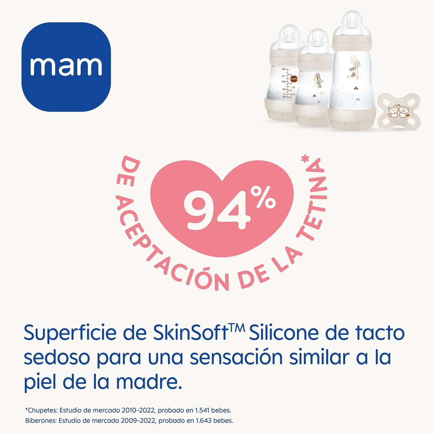 MAM Set de Recién Nacido, Set Regalo, Incluye: 2 Biberones Anticólico de 160ml, 1 Biberón Anticólico de 260ml, 1 Chupete Original Start, 1 Broche para Chupetes, a partir de 0 meses, Rosa