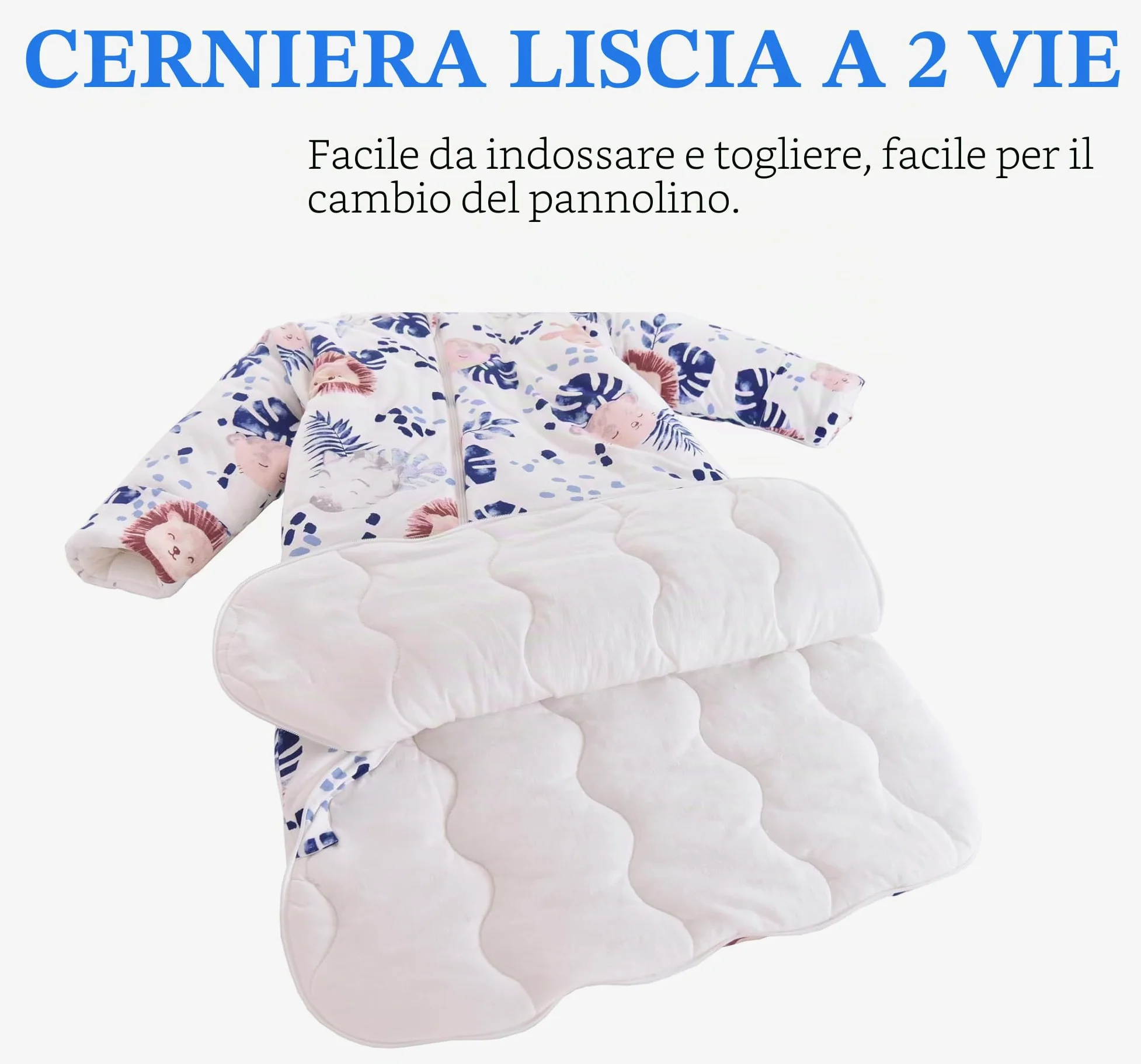 Chilsuessy Sacco nanna invernale 3,5 Tog, per bambini, caldo, per ragazzi e ragazze, neonati, giungla leone, 3,5 tog, M (75-90 cm)