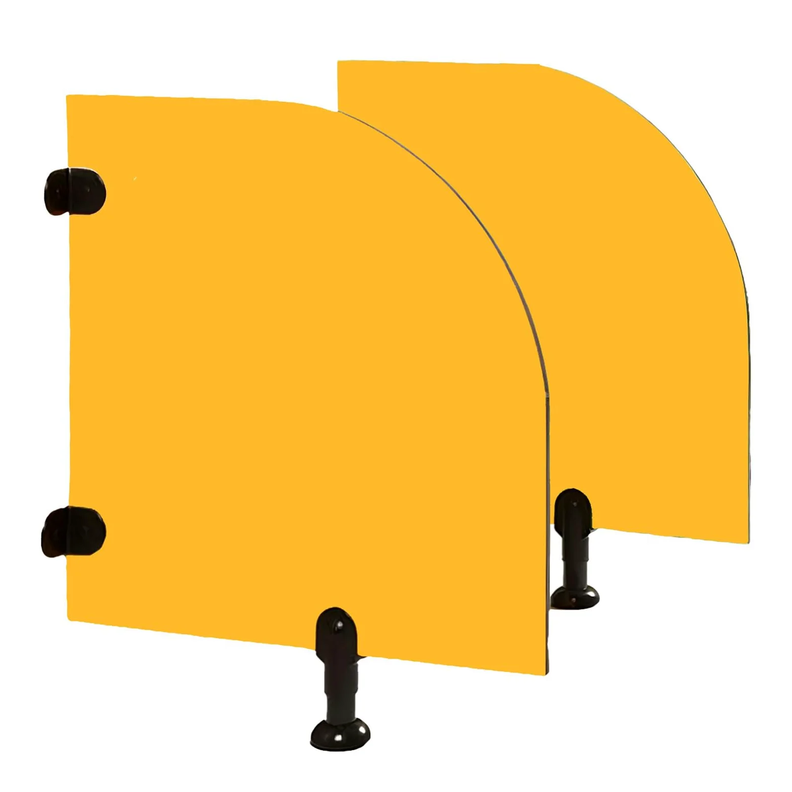 Divisori per orinatoi per bambini, 59,9 x 59,9 cm, giallo, confezione da 2, ideale per servizi igienici scolastici e asili nido, sicuro per i bambini, per una migliore igiene e privacy
