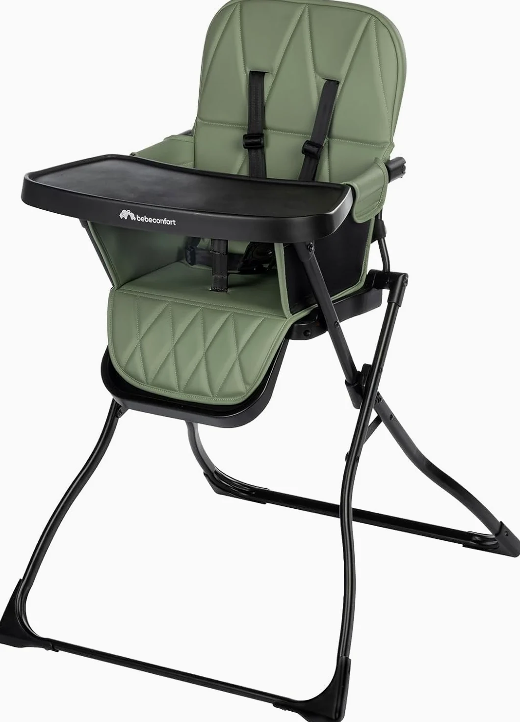 Bebeconfort Lily Seggiolone pappa bimbo, 6 mesi-3 anni, 9-15 kg, Seggiolone Pappa Pieghevole Viaggio, Seggiolone leggero (4 kg), Facile da pulire, Seduta Imbottita, Mineral Green