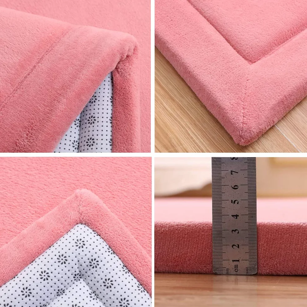 Loartee Tappeti e Scendiletto per Bambini Tappeto Velluto Corallo Strisciante 3cm di Spessore