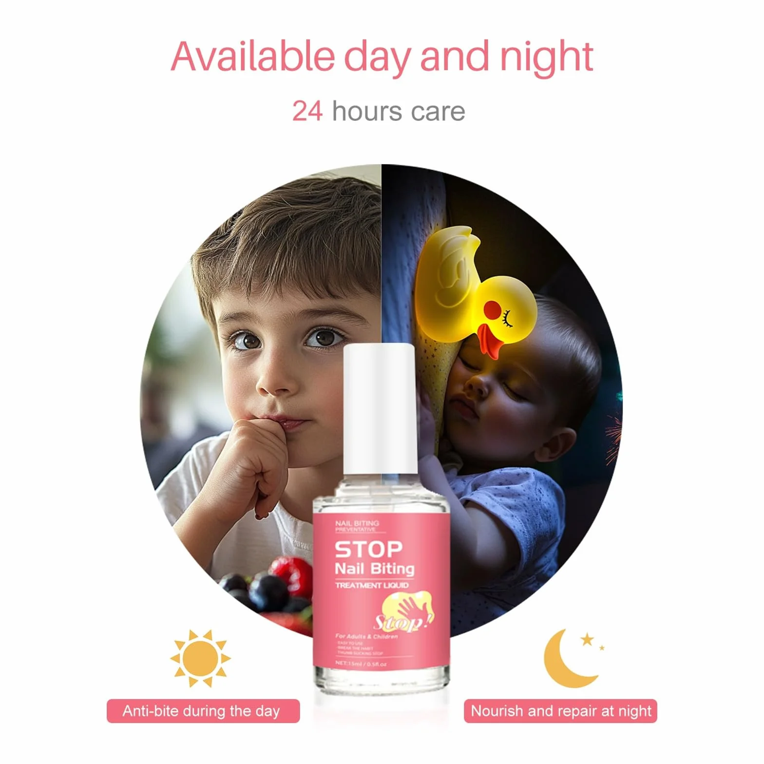 Stop Smalto per unghie per bambini e adulti, anti-masticazione delle unghie contro la masticazione delle unghie | Vernice naturale anti-masticazione delle unghie contro il succhiare il pollice (2