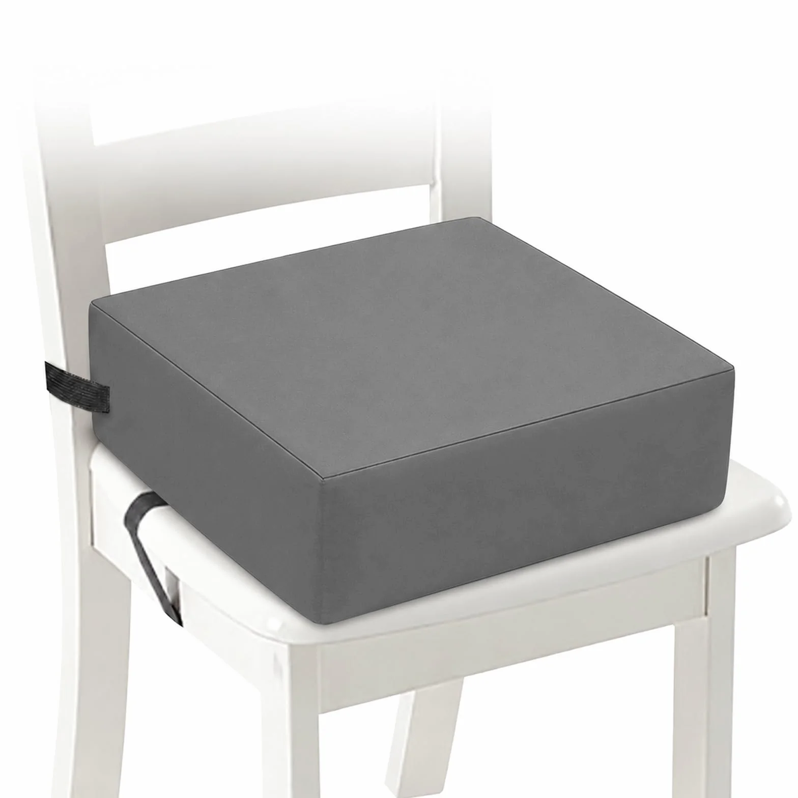 Seduta rialzata per bambini, 10 cm, impermeabile, in tessuto Oxford per bambini, con fibbia di sicurezza, lavabile, smontabile, quadrato, per casa, in viaggio (grigio)