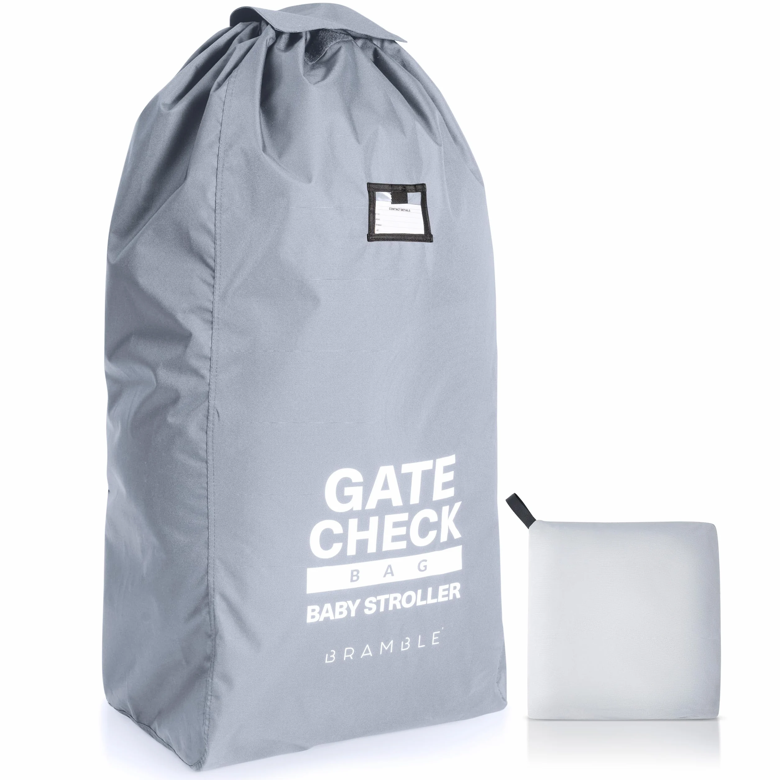 Bramble - Grande borsa copri passeggino per aereo - Borsa per passeggino e carrozzina per viaggi in aereo - Borsa protettiva resistente all'acqua per il controllo del passeggino al gate (grigio)
