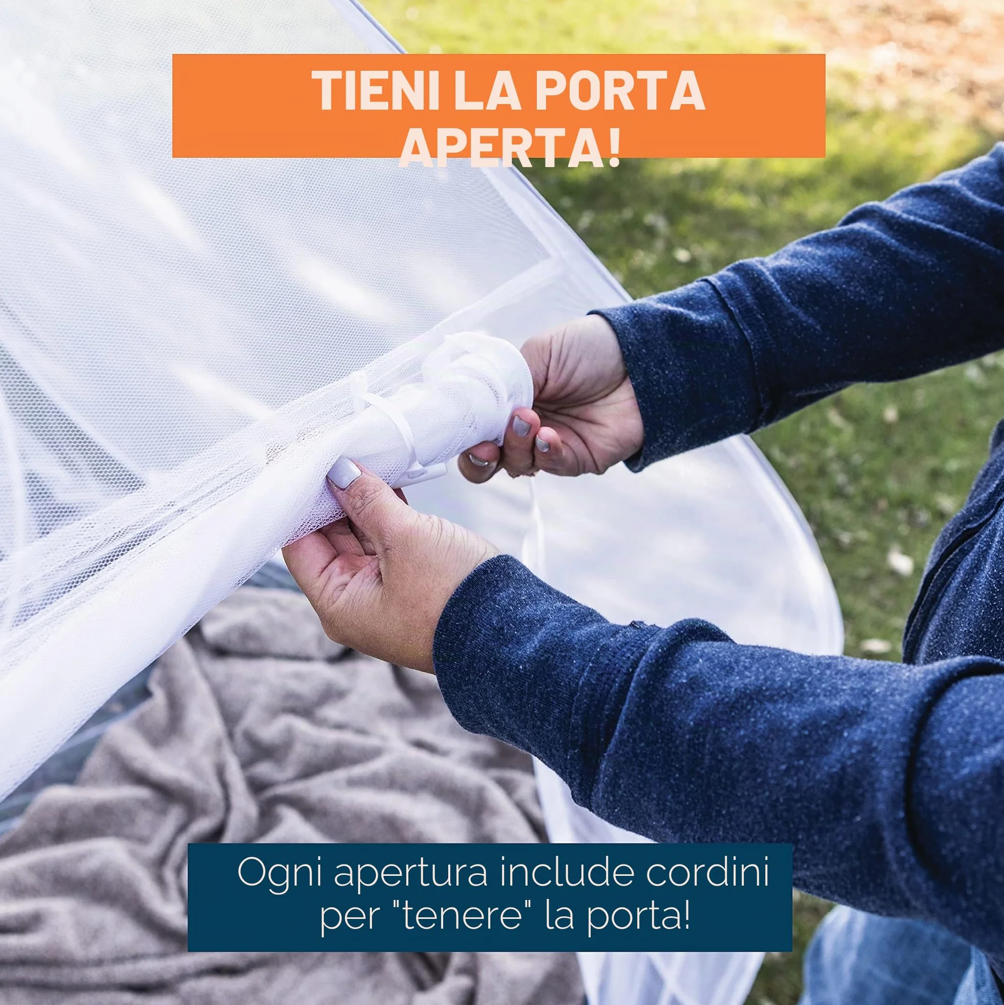 MEKKAPRO Zanzariera Portatile Pop-Up per Letto, 203,2 x 180,3 x 160 cm, Grande, Pieghevole Con Fondo in Rete, Compatibile per Matrimoniale e King Size