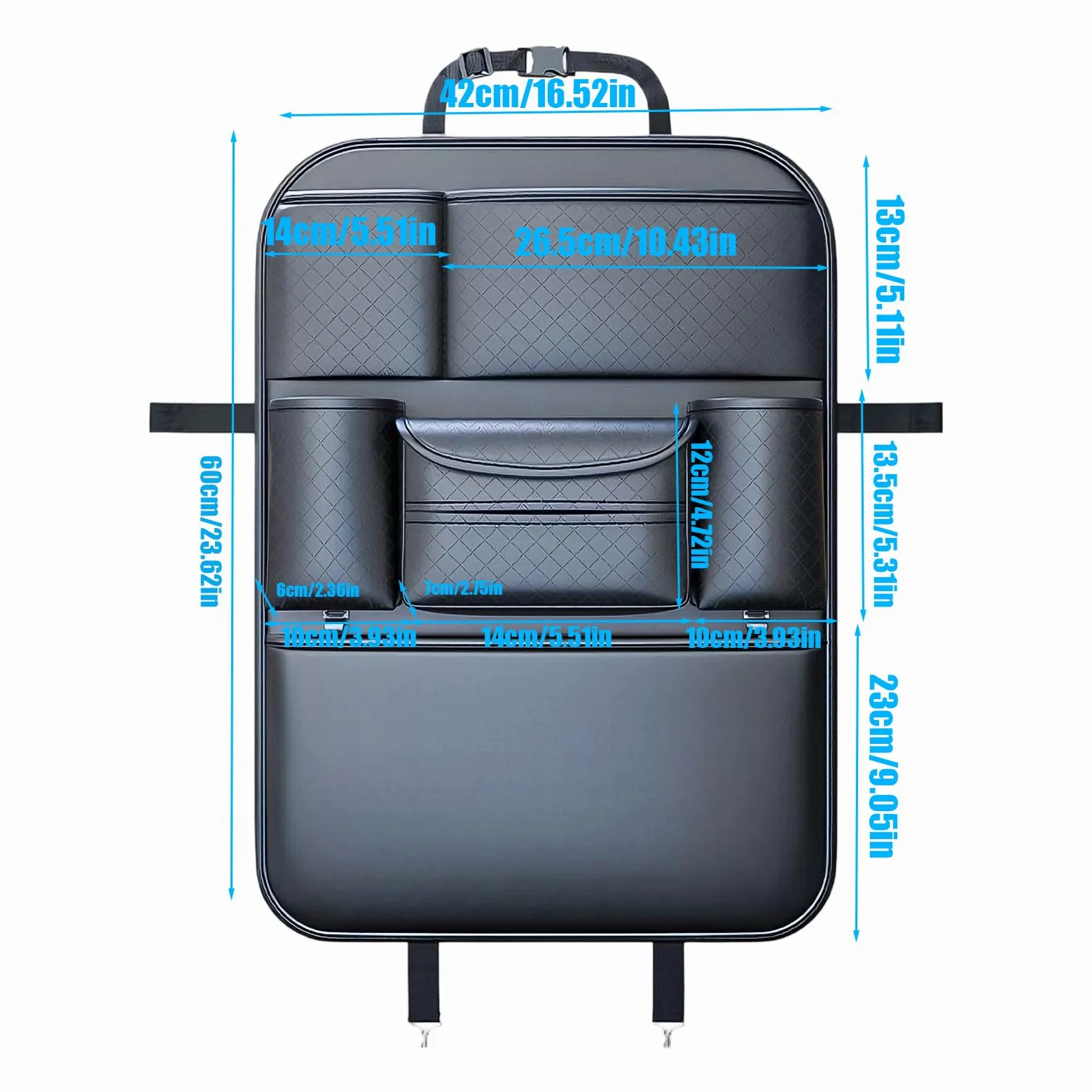 Organizzatore Auto Sedile Posteriore Grande Capacità Da Viaggio | Organizzatore Posteriore Con Paracalci Per Rimorchio Camper Camion Berlina Pick-up Tablet Giochi Snack