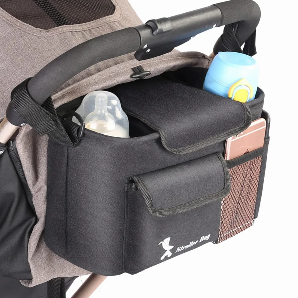 Organizer per Passeggino | Borsa Porta Passeggino Antiscivolo,Borsa Trolley da Appendere per Bambini Compatibile con la Maggior Parte degli per passeggini di Grande capacità
