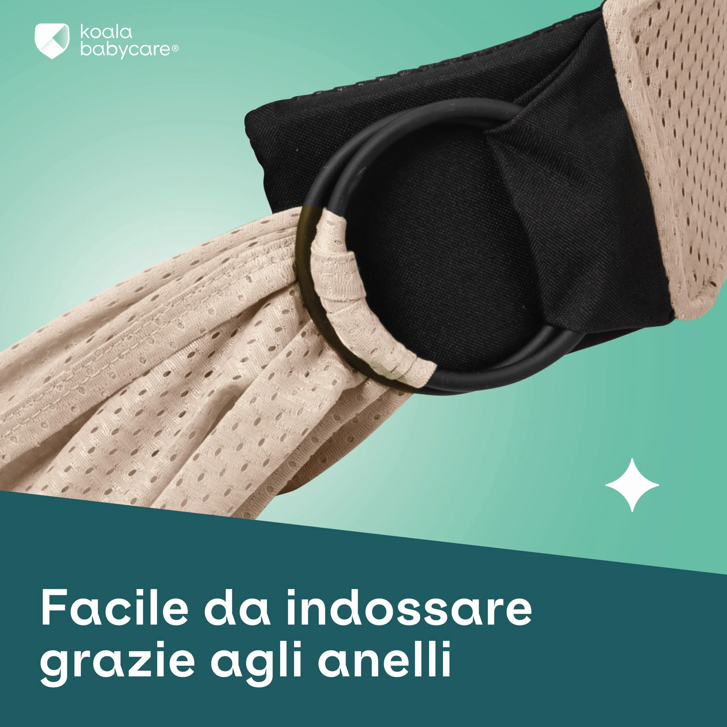 Koala Babycare Fascia Porta Bebè Estiva – Fascia Neonato Traspirante per Mare, Piscina, Doccia – Water Sling Leggera per Climi Caldi | Regolabile, Rapida Asciugatura, fino a 9 kg