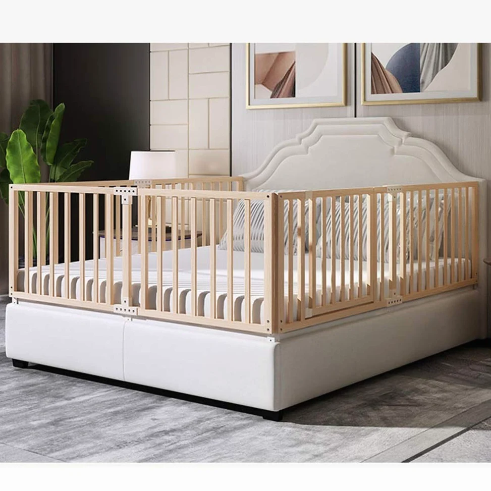 Sponda extra alta in legno per bambini, 190 cm di lunghezza, protezione di sicurezza per prevenire le cadute, disponibile in 4 lunghezze e colori, ideale per la sicurezza dei bambini a casa