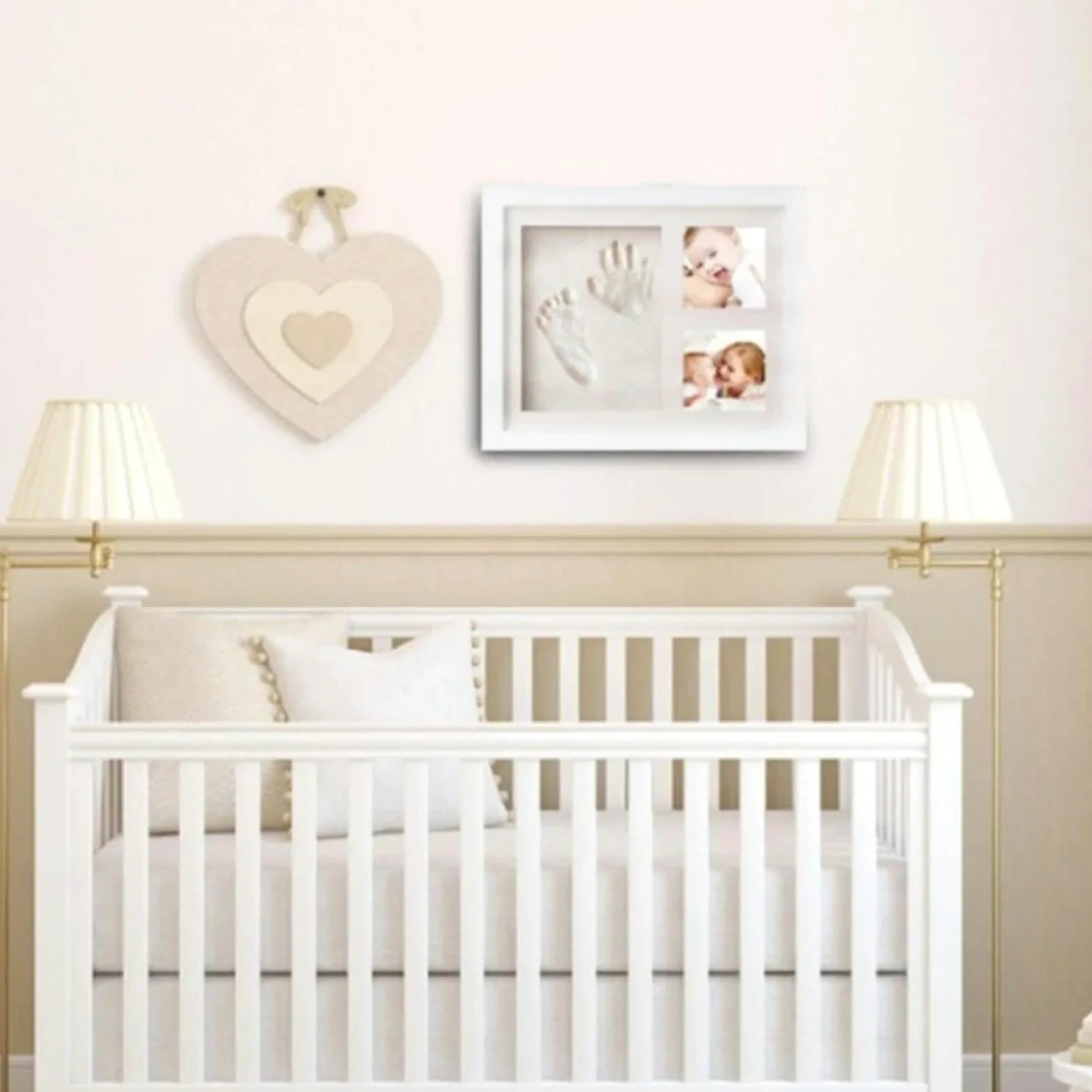 Kit di impronte di zampe di cane e mani set fai da te per la crescita del bambino, souvenir per bambini, regalo di compleanno per bambini, cornice per foto