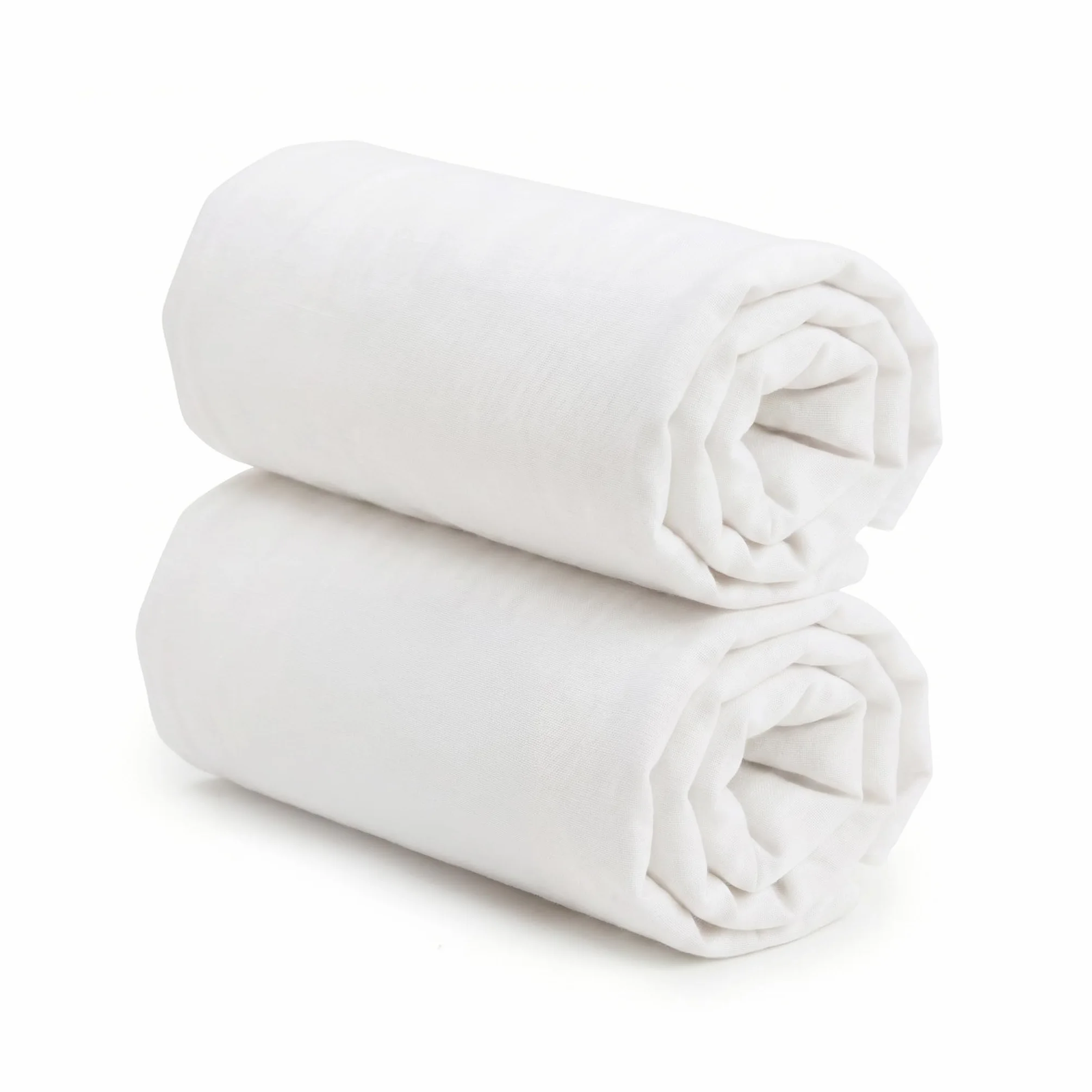 Ti TIN Confezione Da 2 Lenzuola con Angoli Per Navicella o Seggiolino Auto 100% Cotone | Set Di 2 Lenzuola Regolabili con Elastici, 35x75cm, 2 Lenzuola Bianche