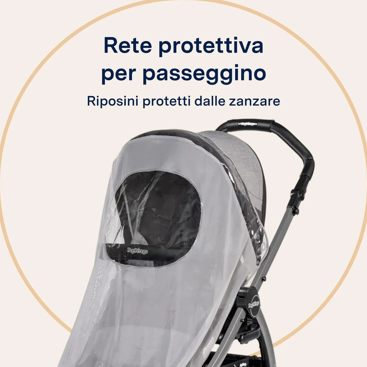 PEG Mosquito Netting Stroller - Zanzariera per Passeggino con Protezione Solare - Compatibile con i Passeggini Peg