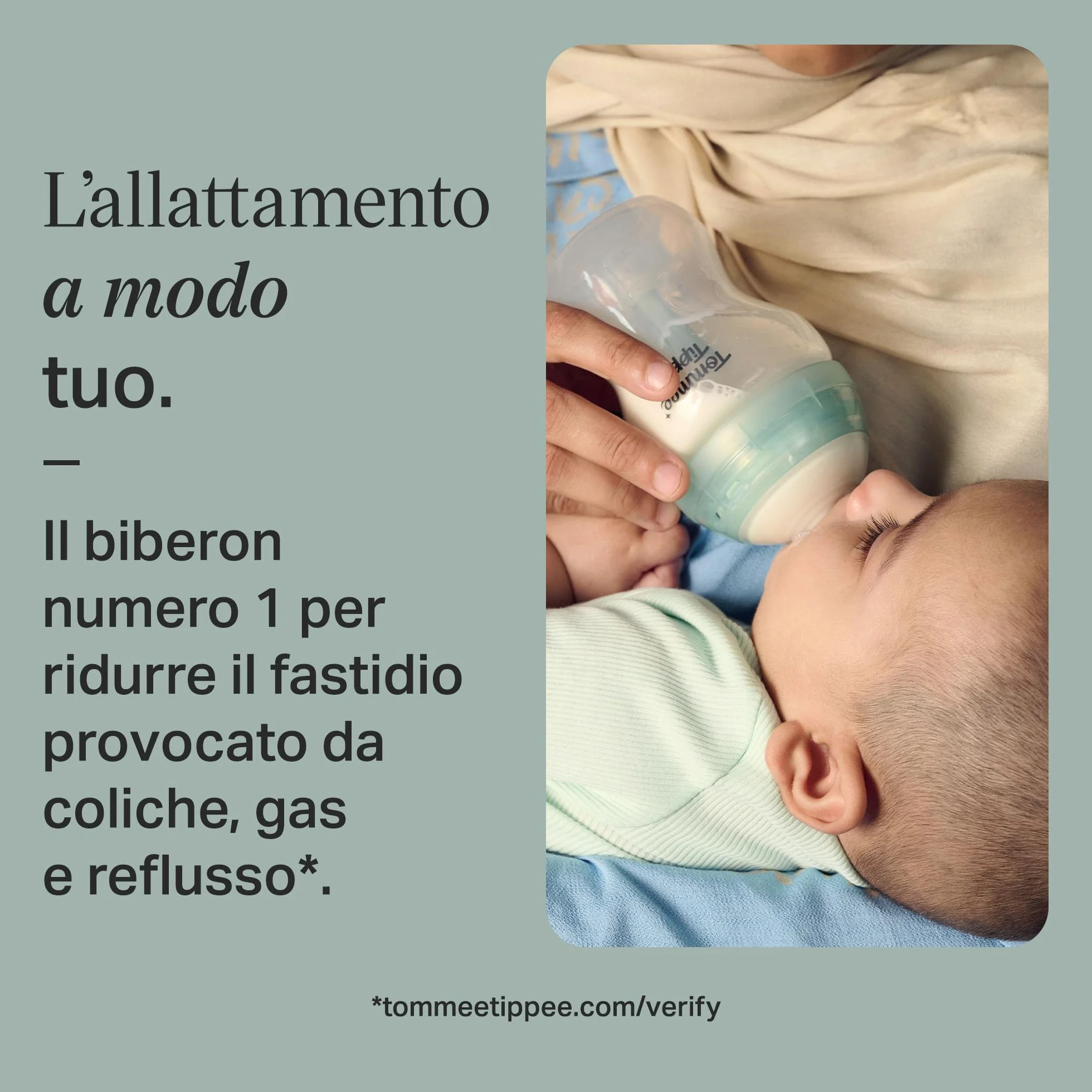 Tommee Tippee Biberon anti-colica 260 ml, con tettarella simile al seno materno, cannuccia anti-colica ventilata, autosterilizzante, 2 pezzi