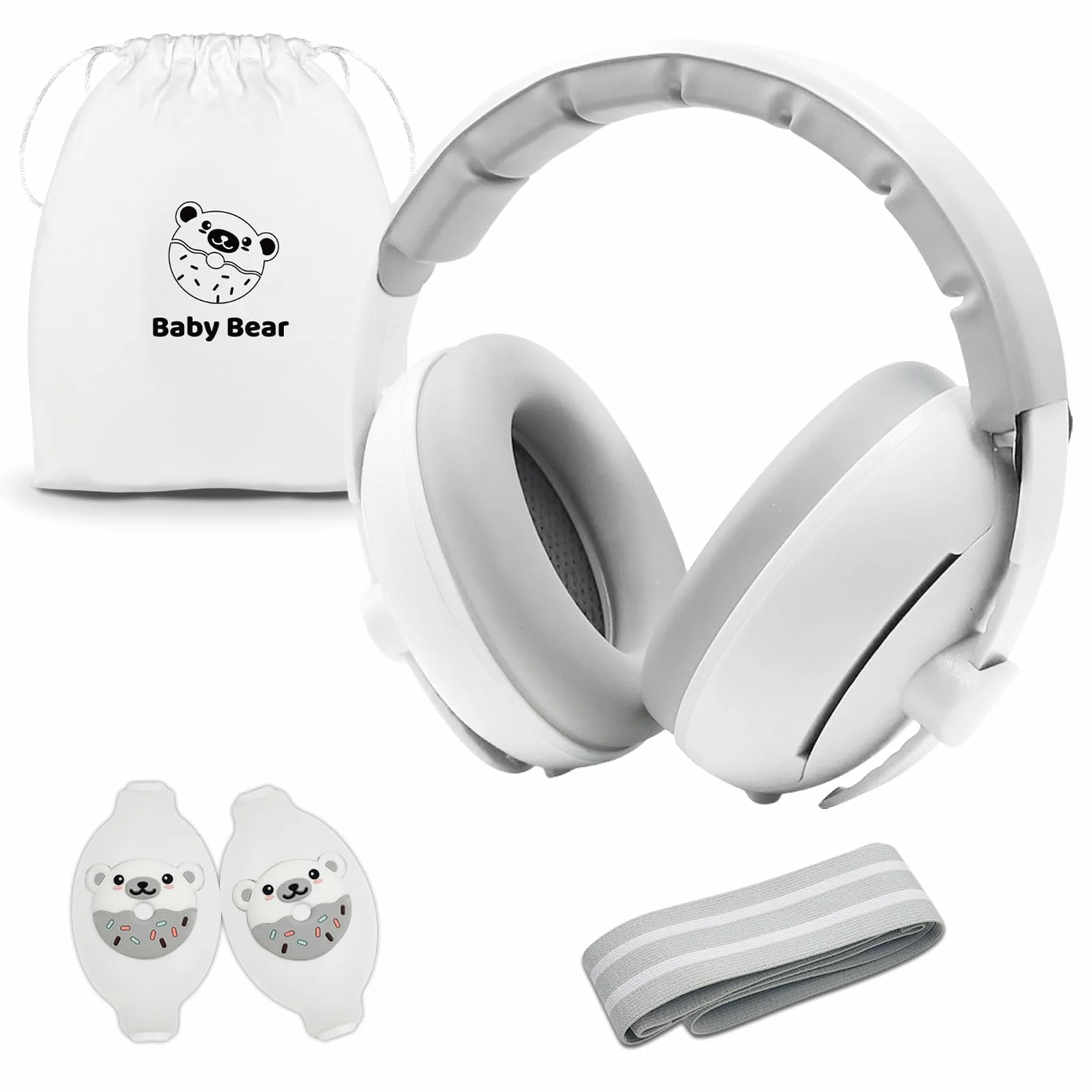 Cuffie Neonato Antirumore, 2 in 1 Protettori Acustici per Neonati, Cuffie per Neonati Antirumore Cuffie Antirumore Neonato Ideale, Protezione Acustica Ideale per Neonati Fino
