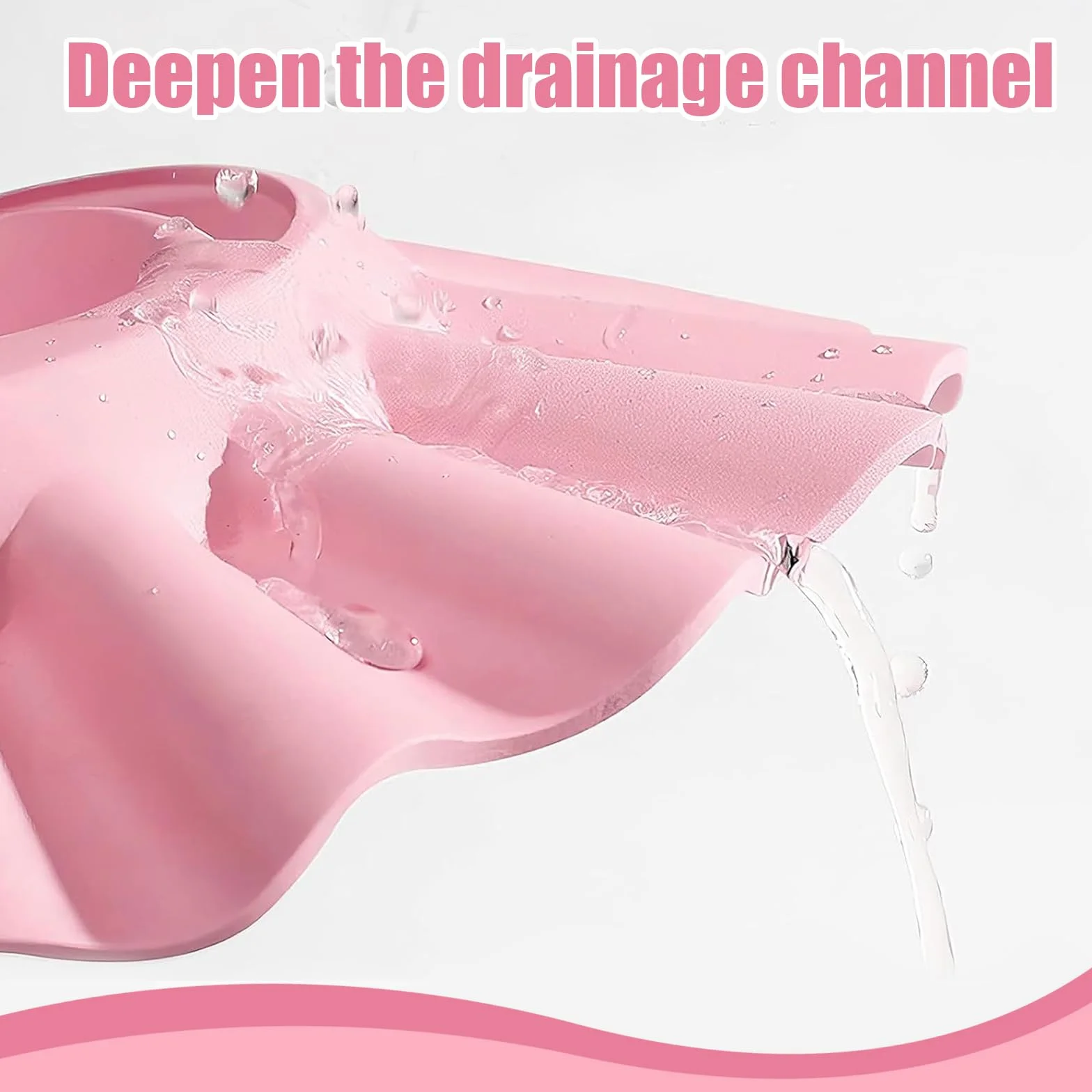 Cuffia da doccia per bambino, per bambini, cuffia da doccia, visiera da bagno, morbida, regolabile, con protezione per le orecchie, per evitare che gli occhi si riempiscano di acqua e shampoo