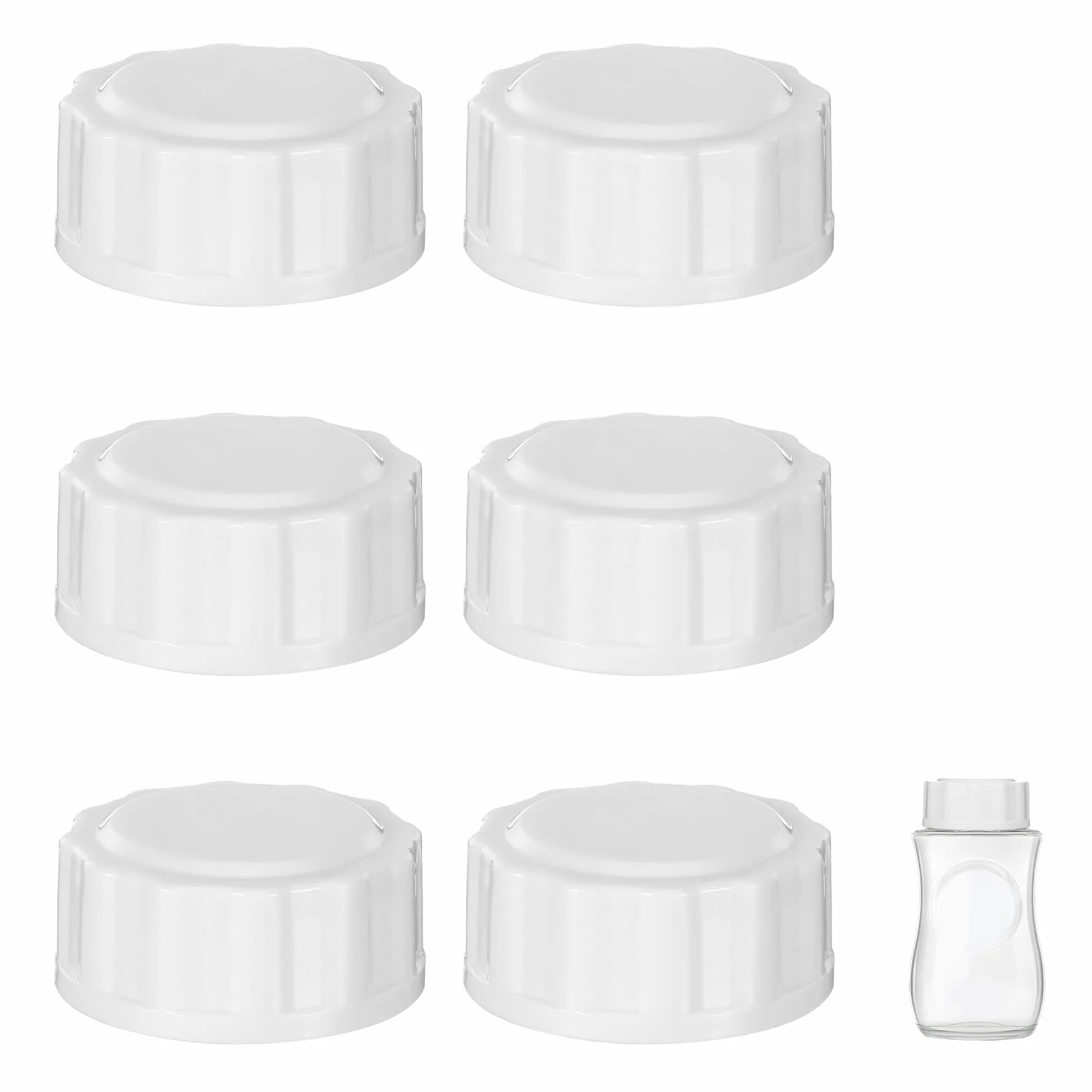 Chiusure per bottiglie da viaggio, per bottiglie Avent, chiusura di ricambio per biberon con anello di tenuta, personalizzate (5 cm, pezzi, 6)