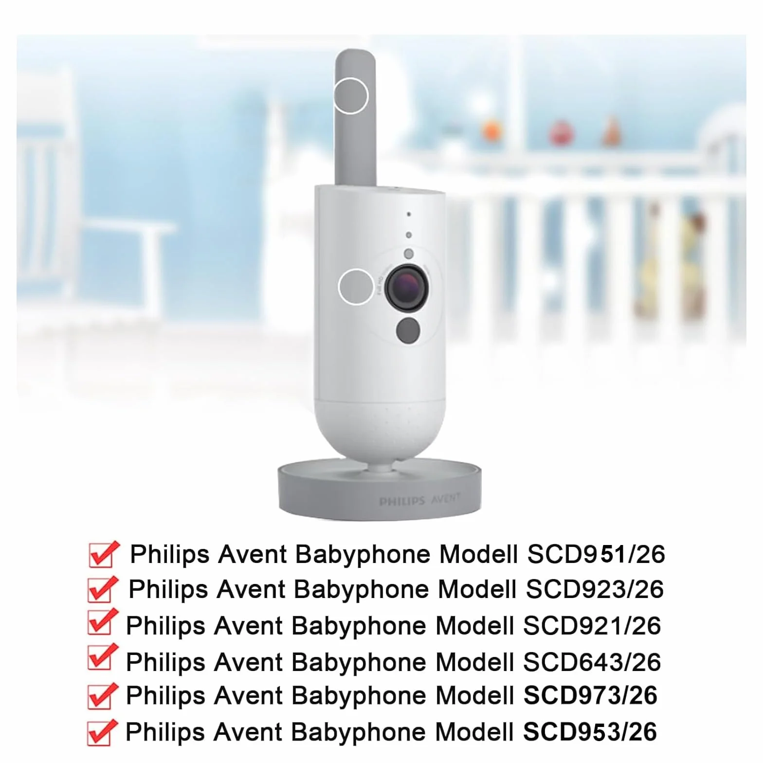 Philips Avent SCD923/26 SCD921/26 SCD643/26 SCD973/26 SCD951/26 clip flessibile girevole wandmontage