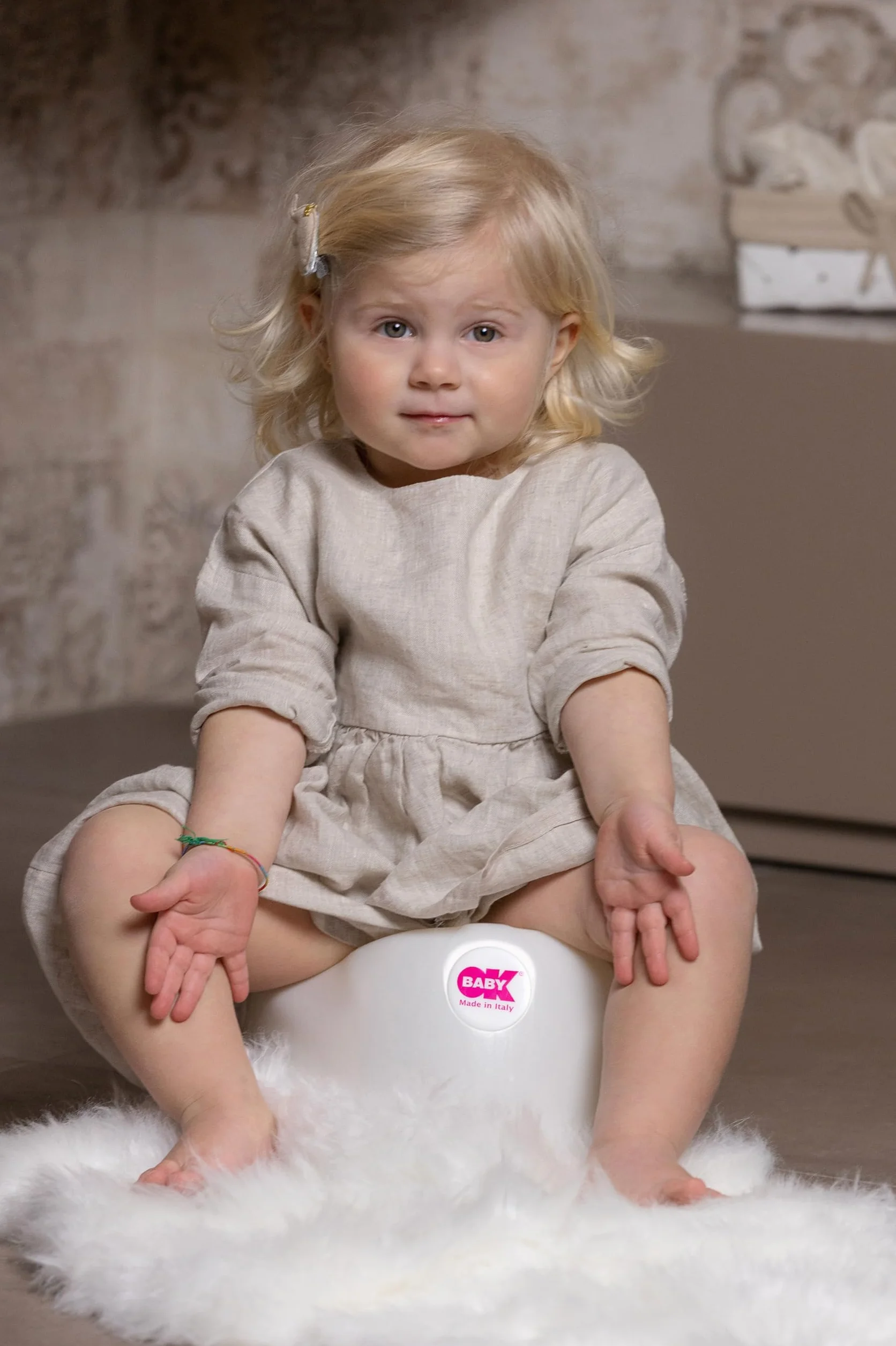 OKBABY Relax - Vasino per Bambini con Seduta Ergonomica e Schienale Rialzato - Azzurro