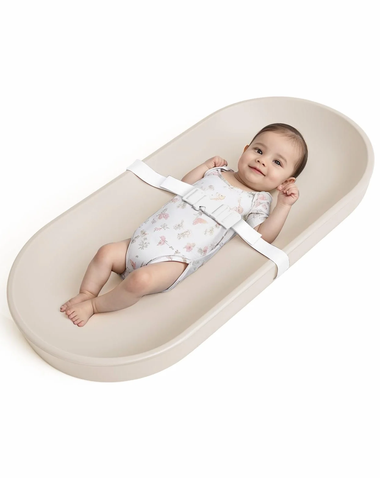 COMOMY - Fasciatoio per Bambini per Comò - Fasciatoio Cancellabile con Cintura di Sicurezza, Impermeabile, Morbido, Leggero e Portatile, Facile da Pulire per il Cambio dei Pannolini in Viaggio