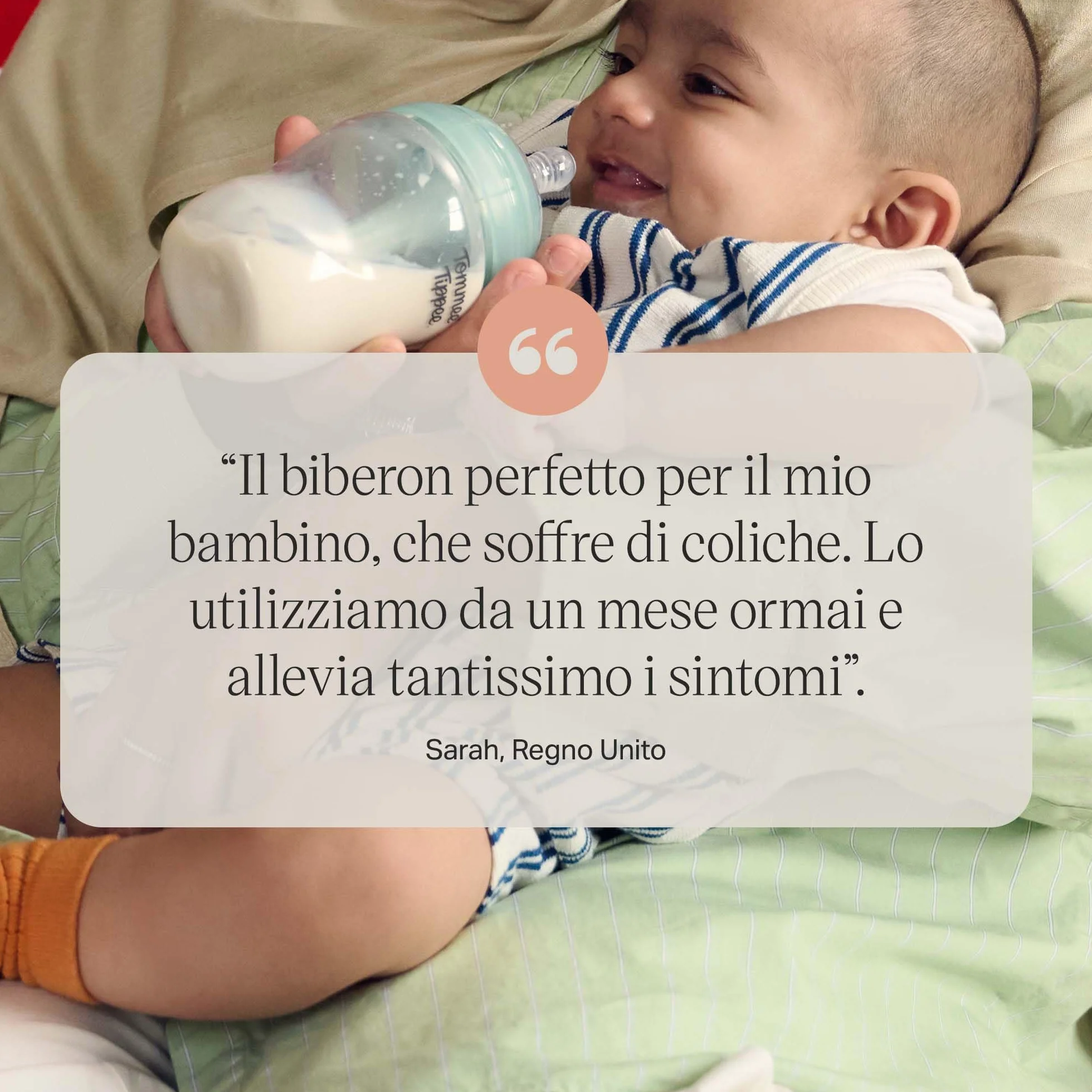 Tommee Tippee Biberon anti-colica 260 ml, con tettarella simile al seno materno, cannuccia anti-colica ventilata, autosterilizzante, 2 pezzi