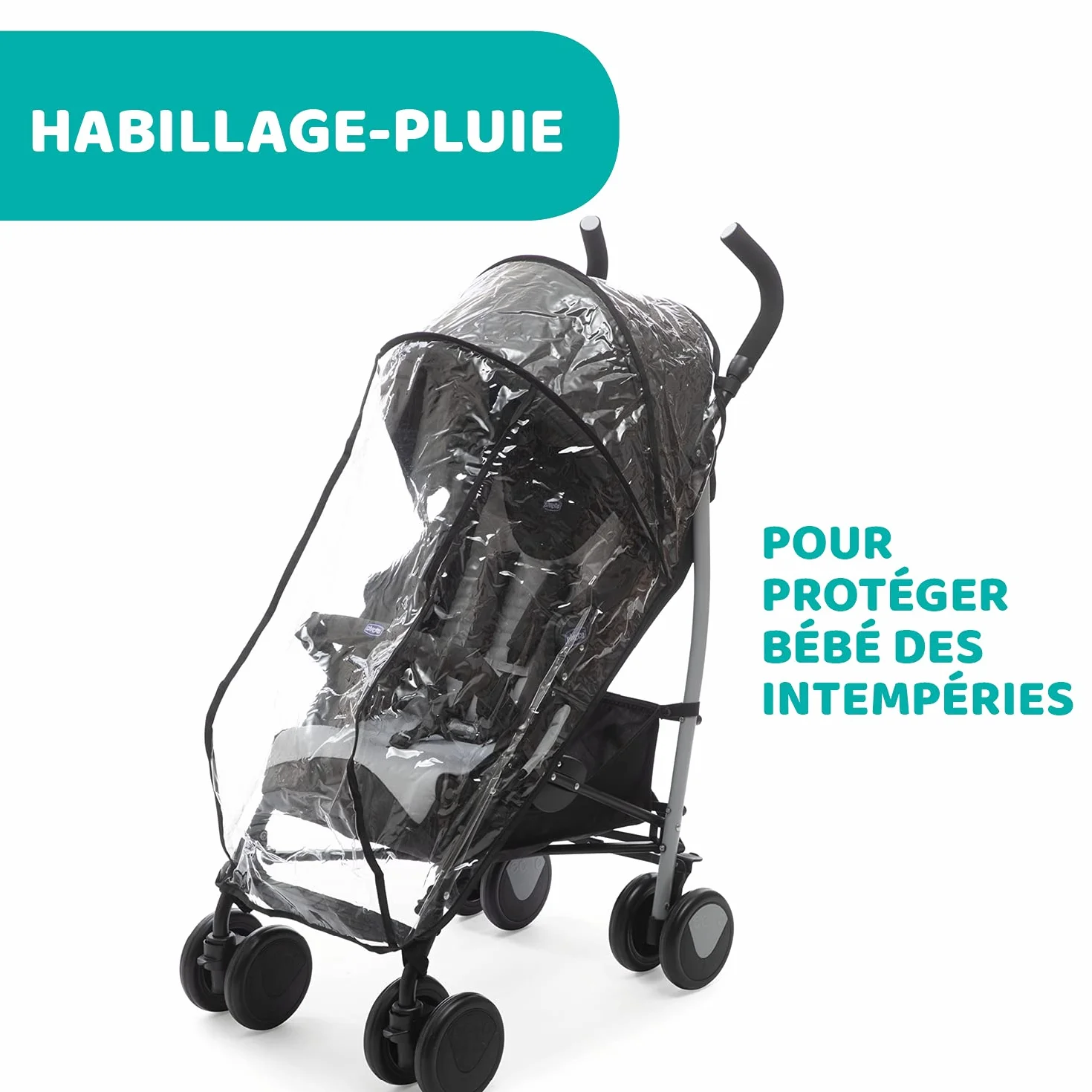 Chicco Echo Passeggino con Manicotto, Grigio