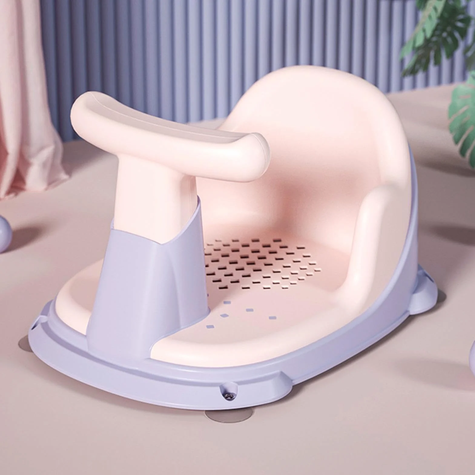 Sedile Per Doccia Con Ventose - Seggiolone Vasca Da Bagno 6 A 18, Supporto Il Dei Bambini | Ausilio Sit-Up Antiscivolo Vasche Schienale Alto Sicuro L'igiene Del Gioco Infantile