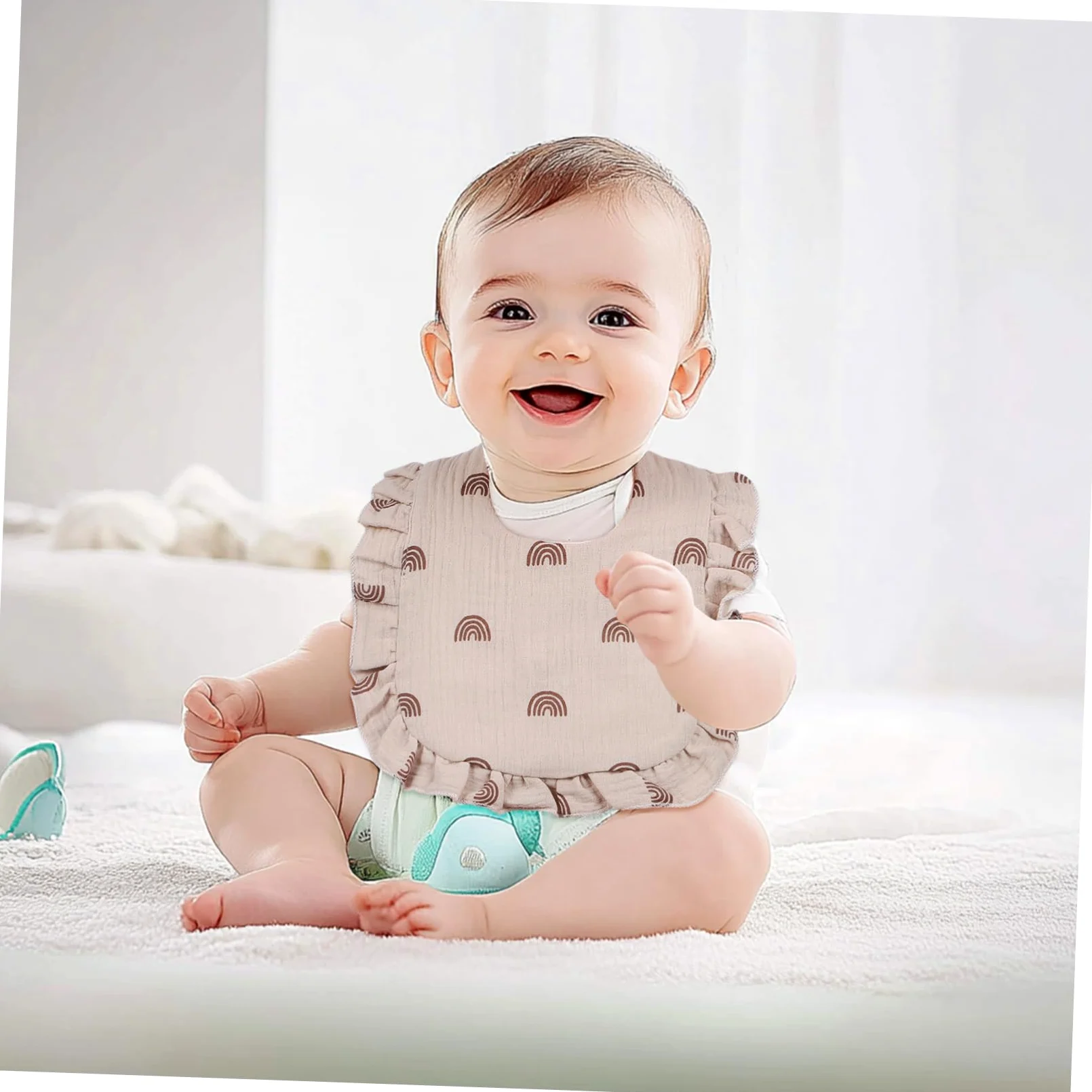VALICLUD 12pezzi Bavaglini Assorbenti Muslin Per Ragazzo Ragazza Bavaglini Regolabili Con Chiusura Pulsante Per Pappa e Sbavature Unisex Morbido e Assorbente Per Comfort Quotidiano