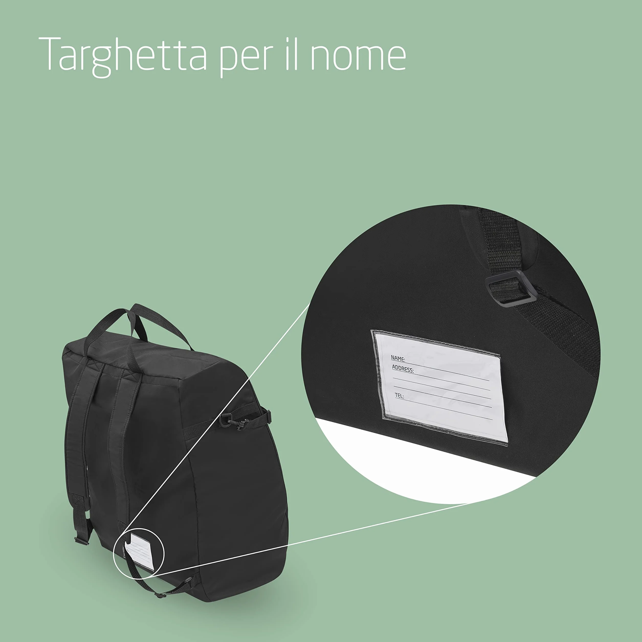 Maxi-Cosi Ultra-Compact Borsa da viaggio per passeggino, 67 x 45 x 28cm, compatibile con i passeggini Maxi-Cosi Lara2 e Jaya, colore Nero