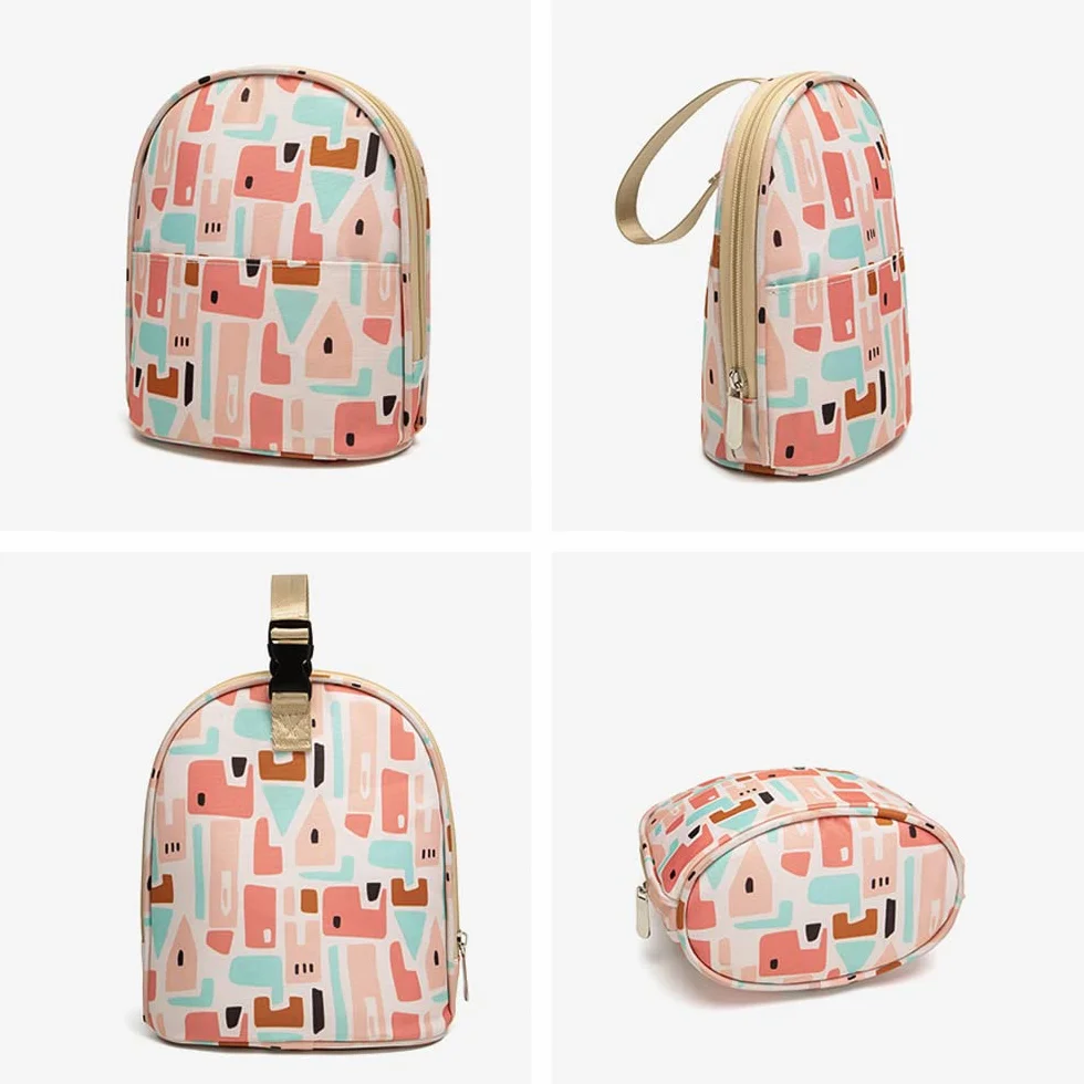 Borsa termica per latte materno Borsa termica per biberon Borsa da viaggio impermeabile per biberon Borsa da viaggio multifunzione per allattamento isolamento a 3 strati Si fissa facilmente