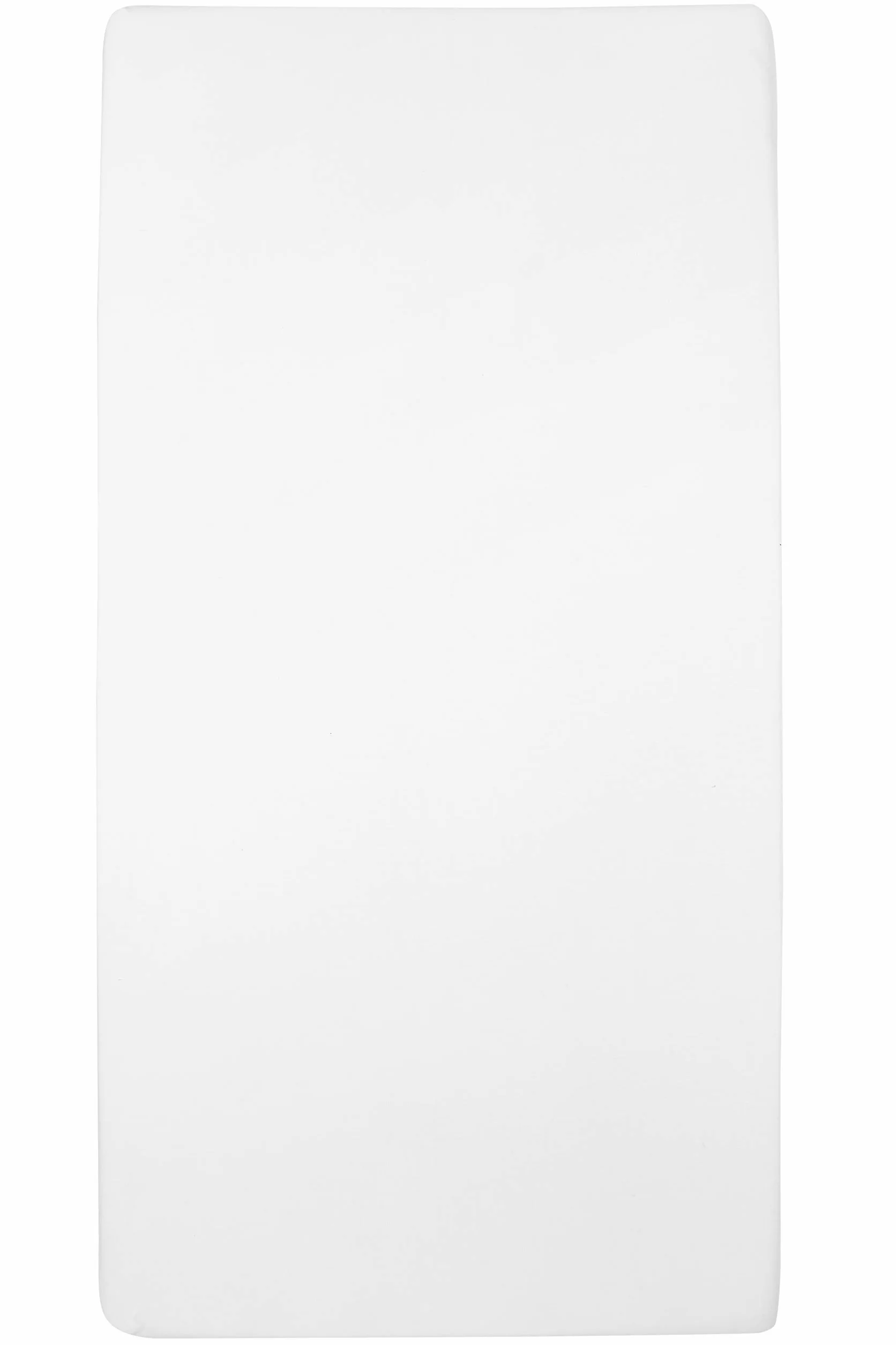 Meyco Baby Uni lenzuolo per lettino (lenzuolo con qualità di morbido jersey, in 100% cotone, perfetta vestibilità grazie all'elasticità totale, traspirante, dimensioni: 60 x 120 cm), bianco