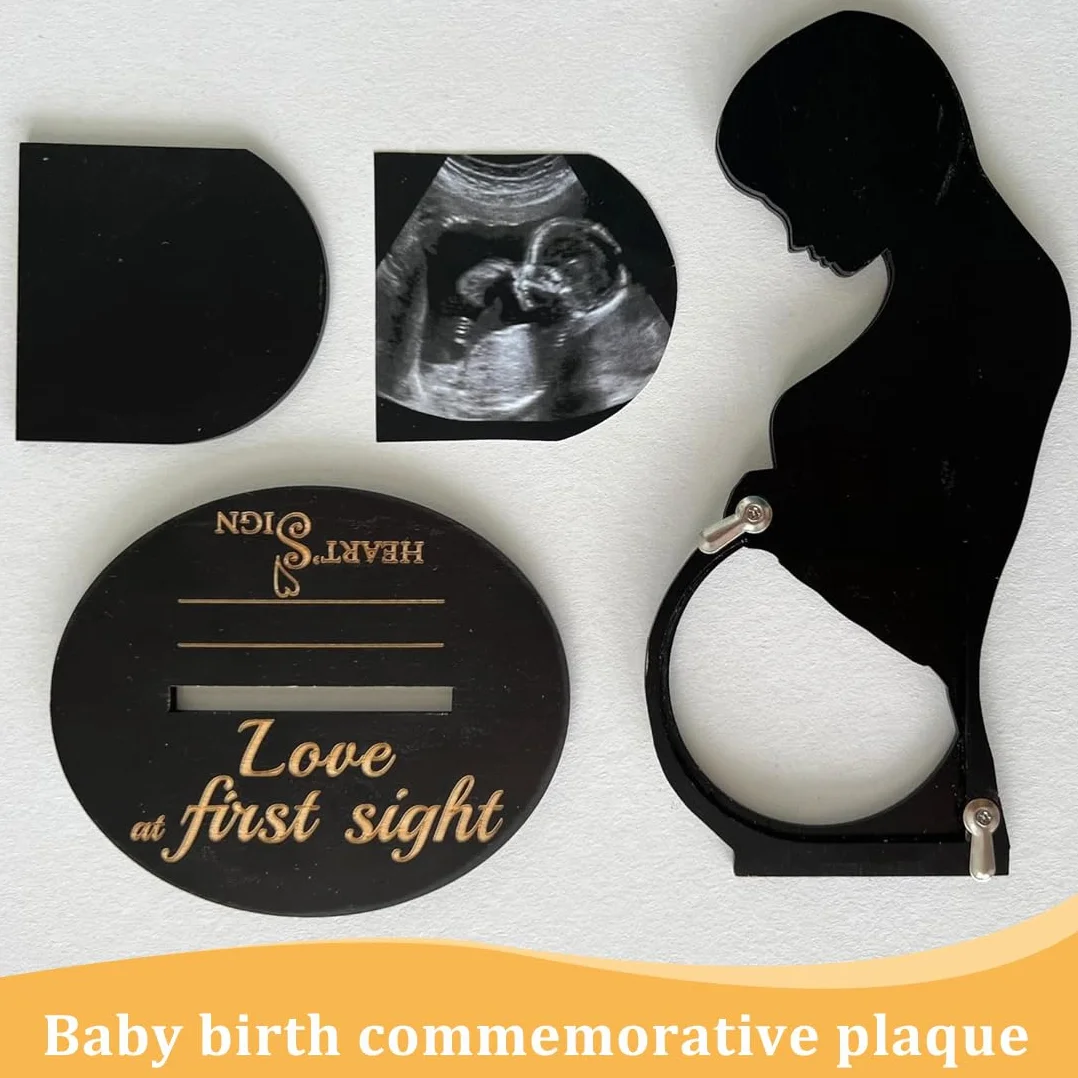 Idee Regalo per Donne Incinta, Regalo Gravidanza e Neomamma, Cornice Ecografia Gravidanza, Futura Mamma Sonogramma, Cornice Amore a Prima Vista