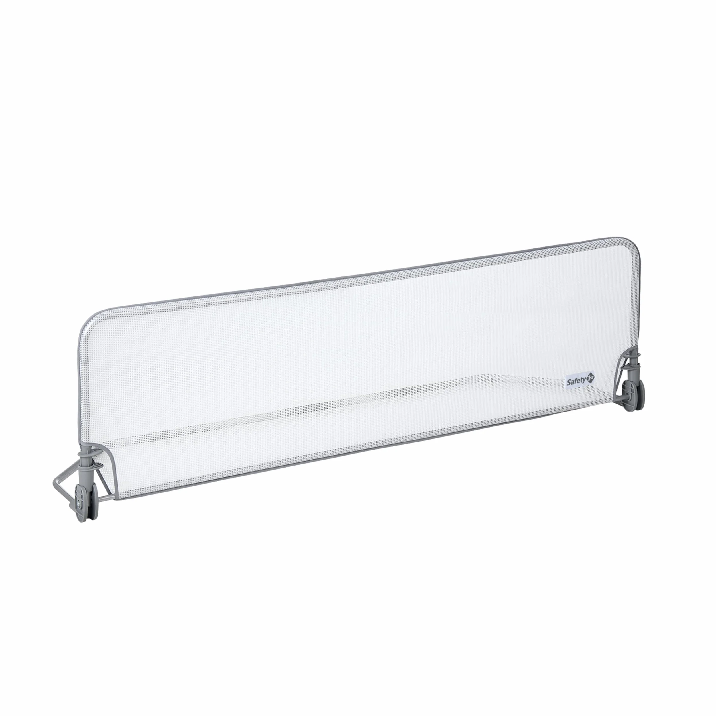 Safety 1st Barriera Letto Bambini 150 cm, Sponda 18 Mesi - 5 Anni, Sbarra Letto Bambini Reclinabile, Paracolpi Tessuto in Rete, Blocco Automatico, Semplice da Pulire, Bianco