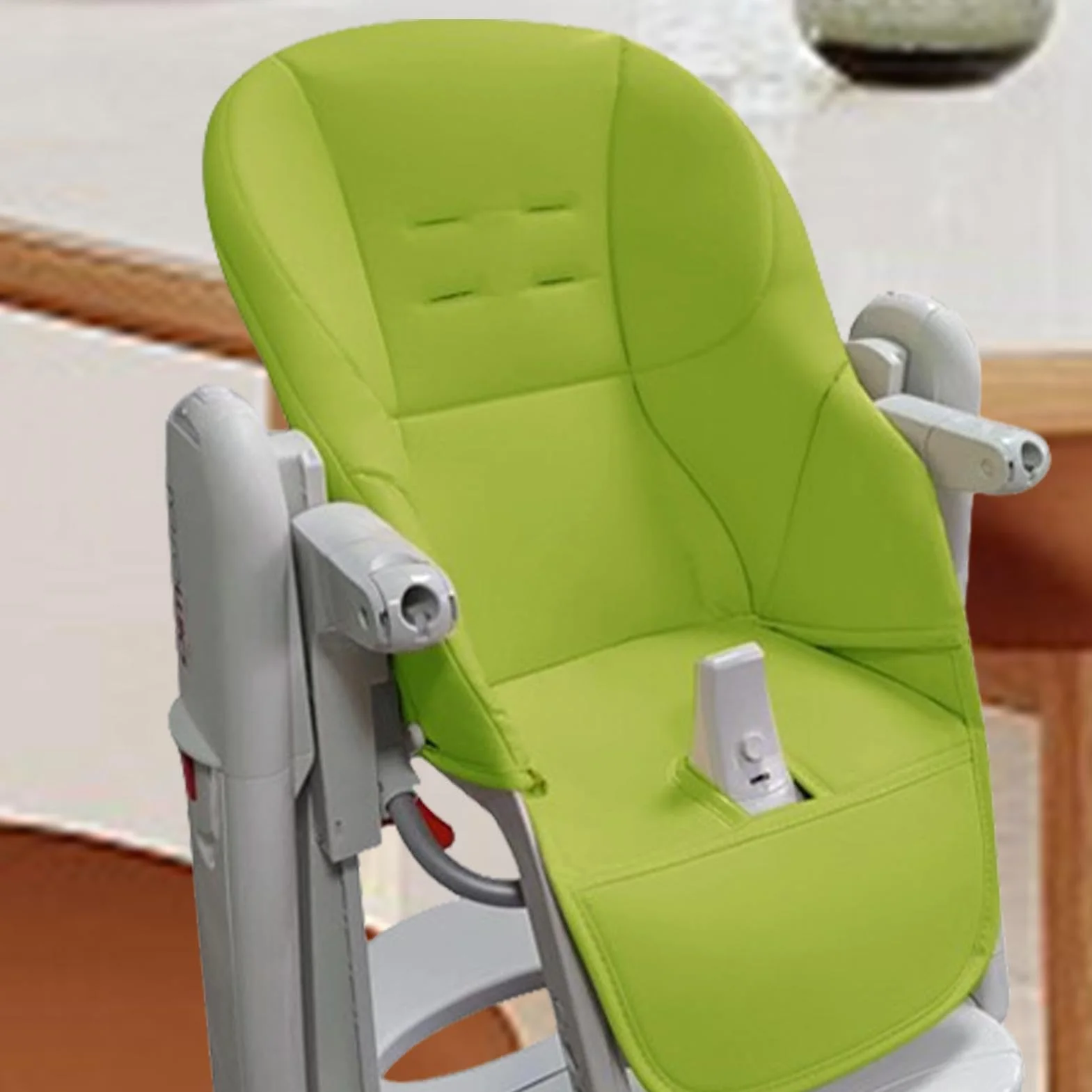 Peg Perego Tatamia - Coprisedia per seggiolone, cuscino di ricambio per sedia da pranzo, facile da installare, traspirante, in pelle PU con seduta imbottita