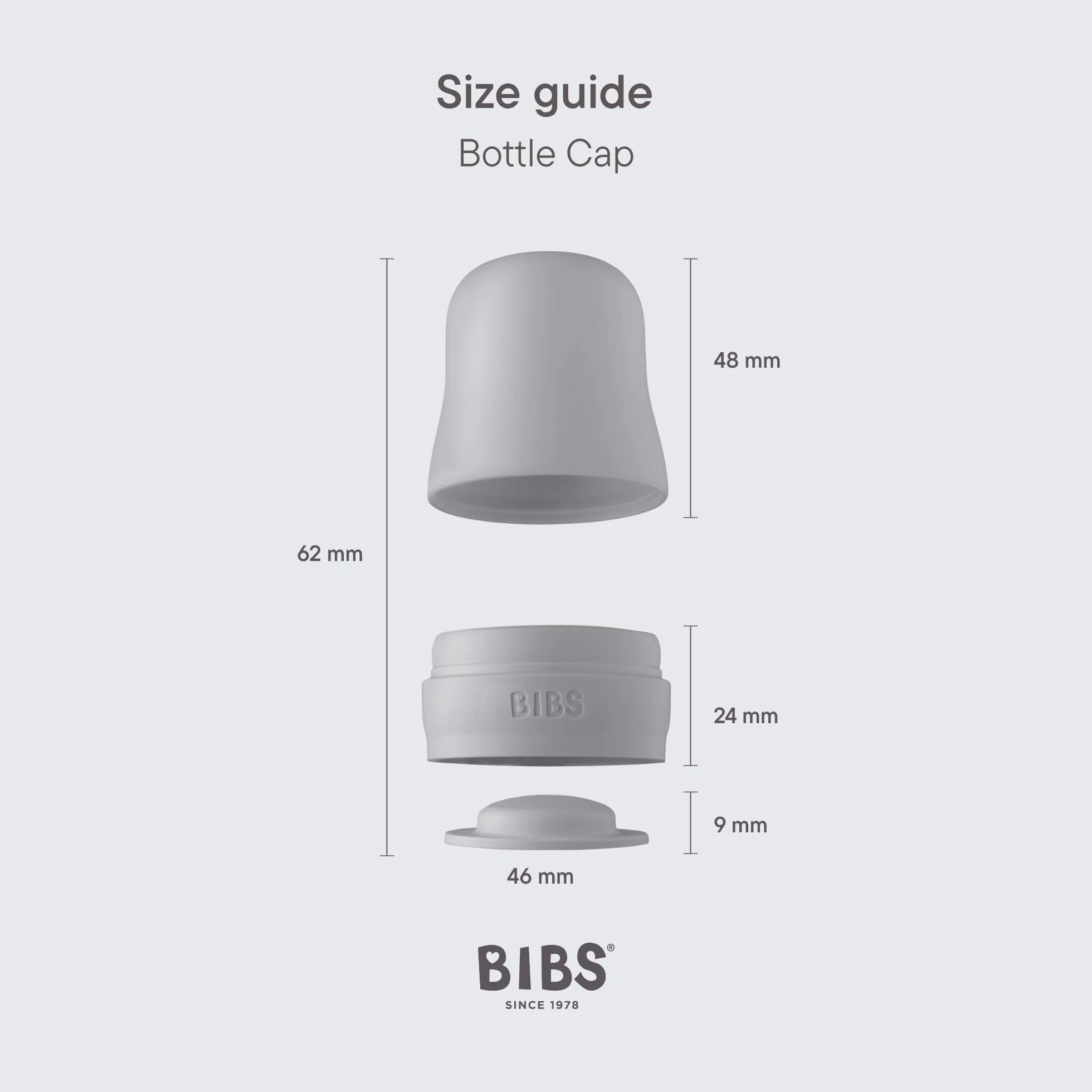 Set di tappi per biberon BIBS - Senza BPA, include tappo, chiusura di sicurezza e tappo a vite - Compatibile con i biberon BIBS (acquistabili separatamente) - Woodchuck
