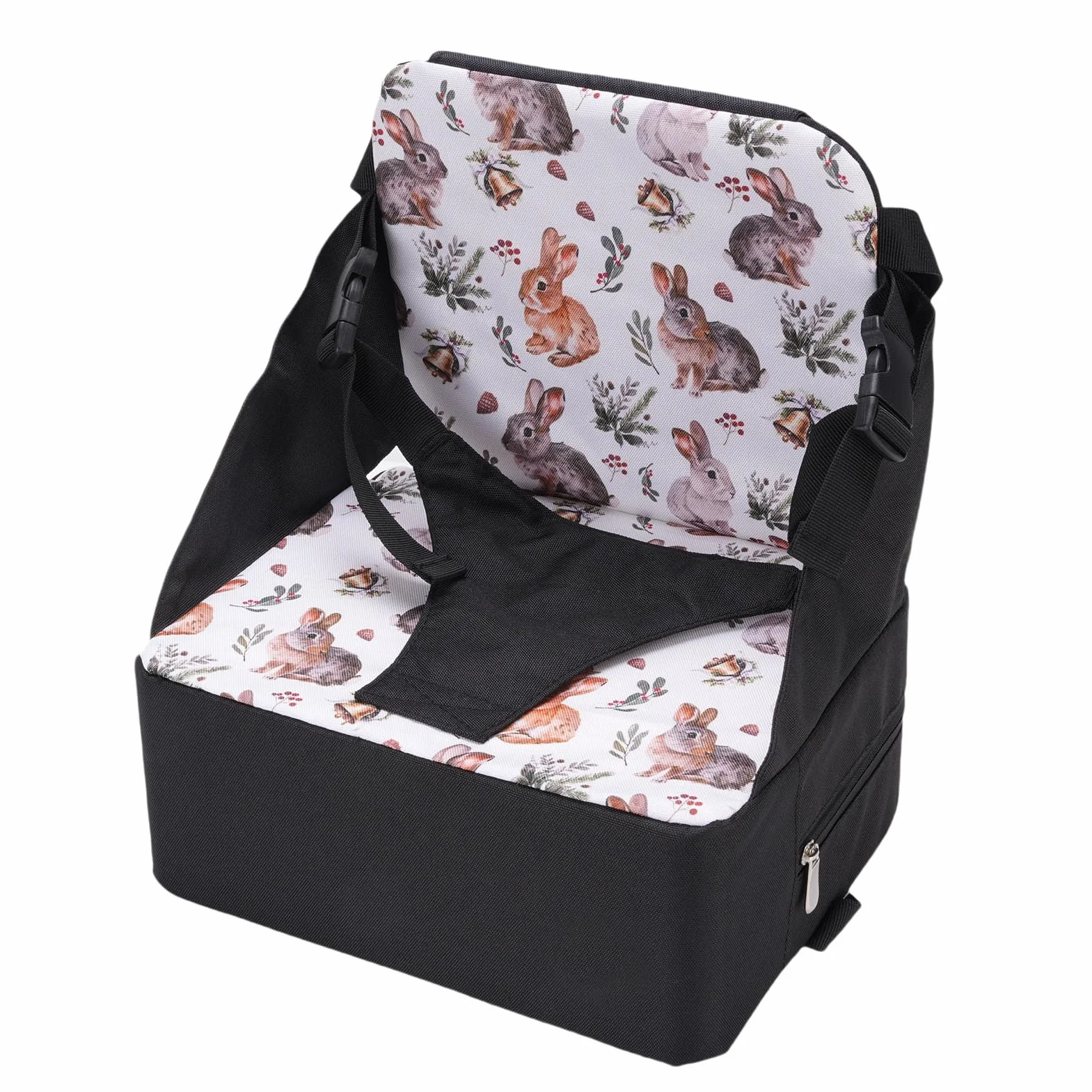 3 Sedia Che Aumenta il Cuscino, Booster per Bambini Pieghevole Portatile con Schienale, Fissaggio Stabile e Design Non Slip per Tavolo da Pranzo, Prova D'acqua e Facile da Pulire