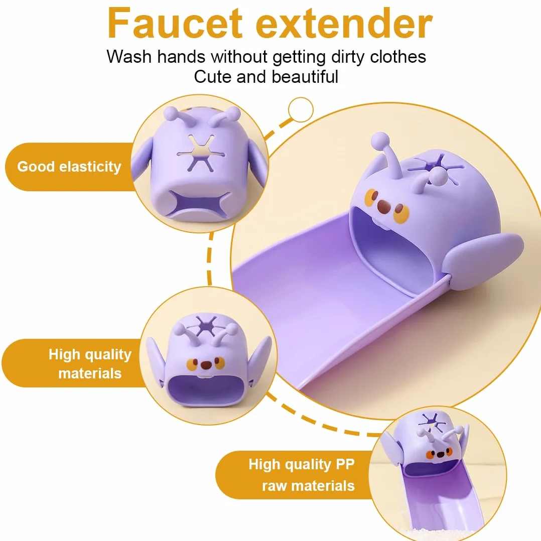 2 pezzi Extender rubinetto per bambini,BEPSYOM rubinetto extender, Prolunga per manico in silicone sicuro e divertente per il lavaggio delle mani dei bambini