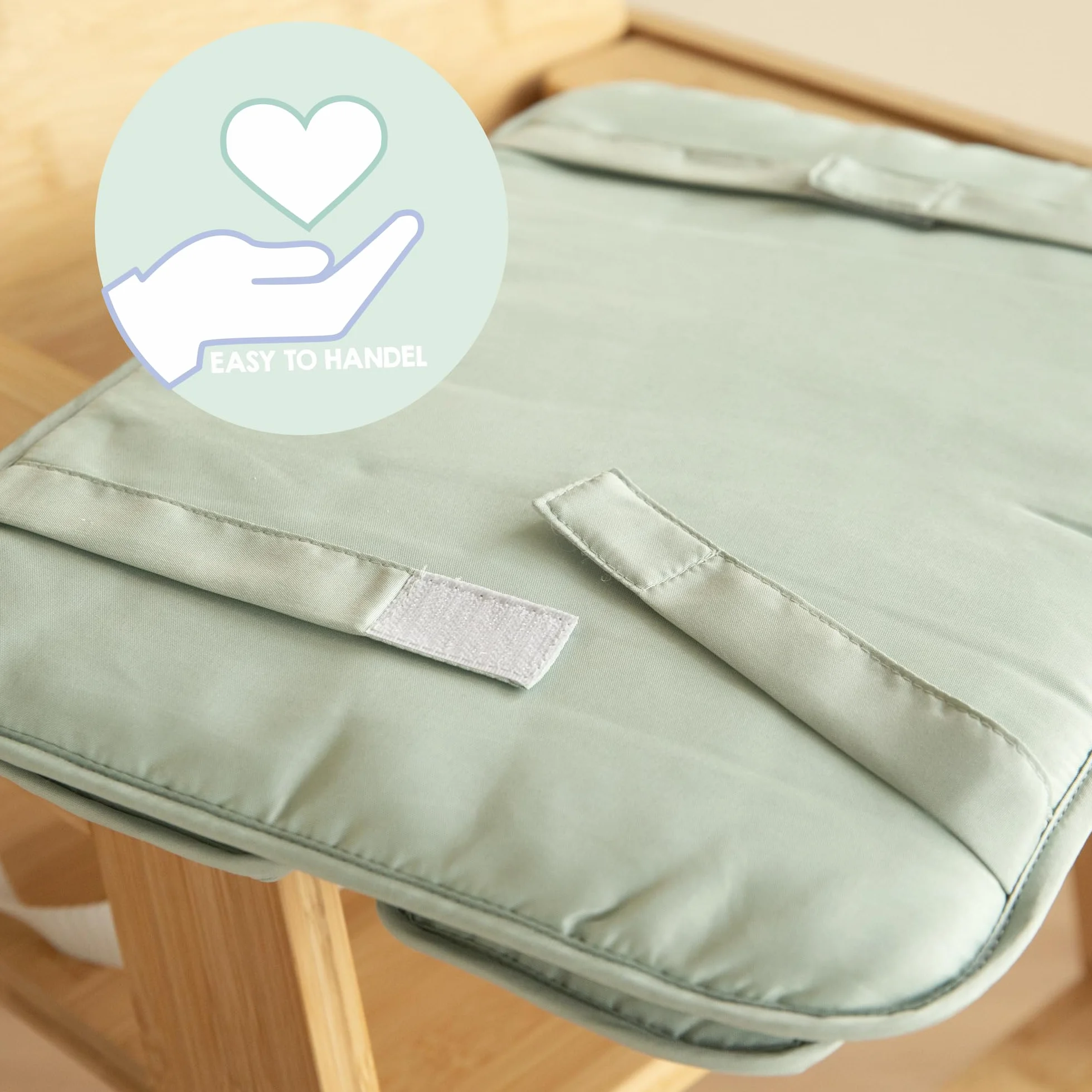 roba riduttore di seduta 2 pezzi “roba Style” - accessorio per seggiolone “Nature Up” - cuscino del sedile imbottito e facile da pulire - da 6 mesi - verde ghiaccio (Frosty Green)
