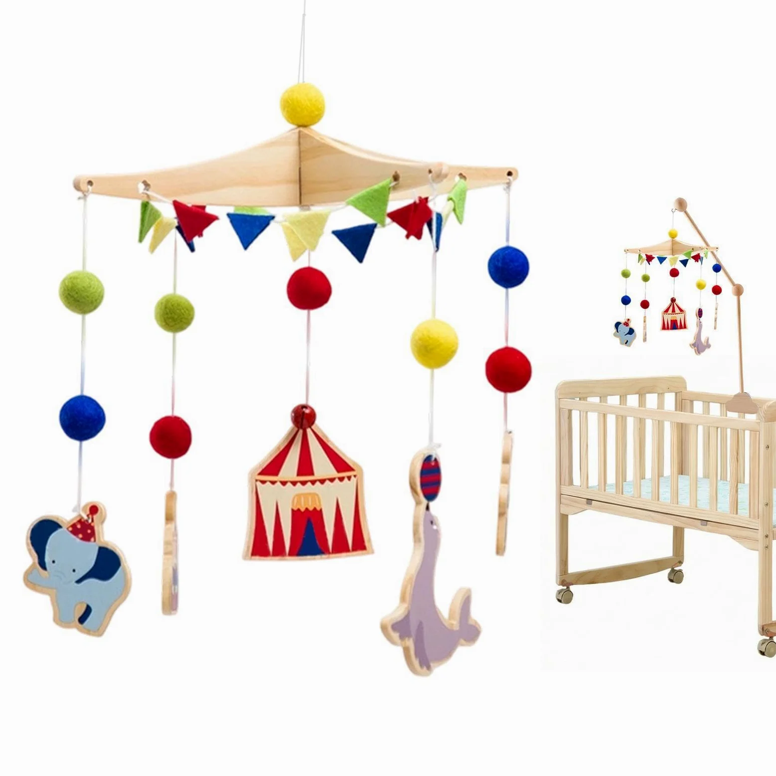 Giostrina da Culla Attività Sensoriale Interattiva per Lettino con Design | Giostrina Musicale da Culla per Casa, Soggiorno, Viaggio, Auto, Passeggino, Decorazione e Foto Prop
