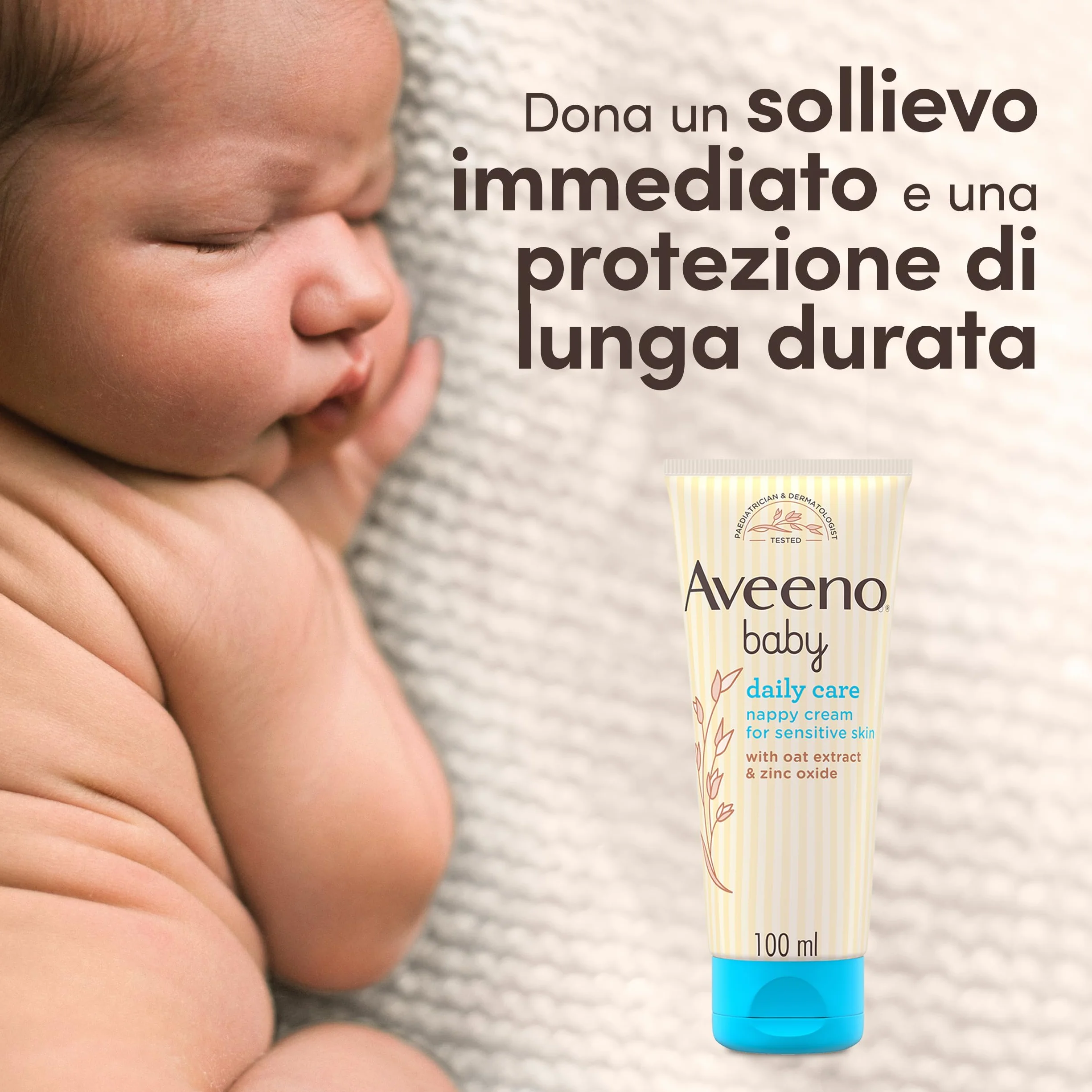 Aveeno Baby Daily Care Set Neonato con Pasta Cambio Pannolino 100 ml con Ossido di Zinco ed estratto di Avena e Bagnoschiuma neonato 400 ml per la detersione della pelle sensibile – Esclusiva Amazon